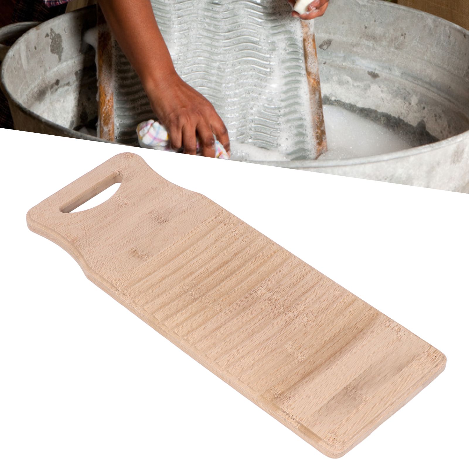 Bamboo Washboard Practical Hand Wash Laundry Cleaning Board for Home School 40cm view 12