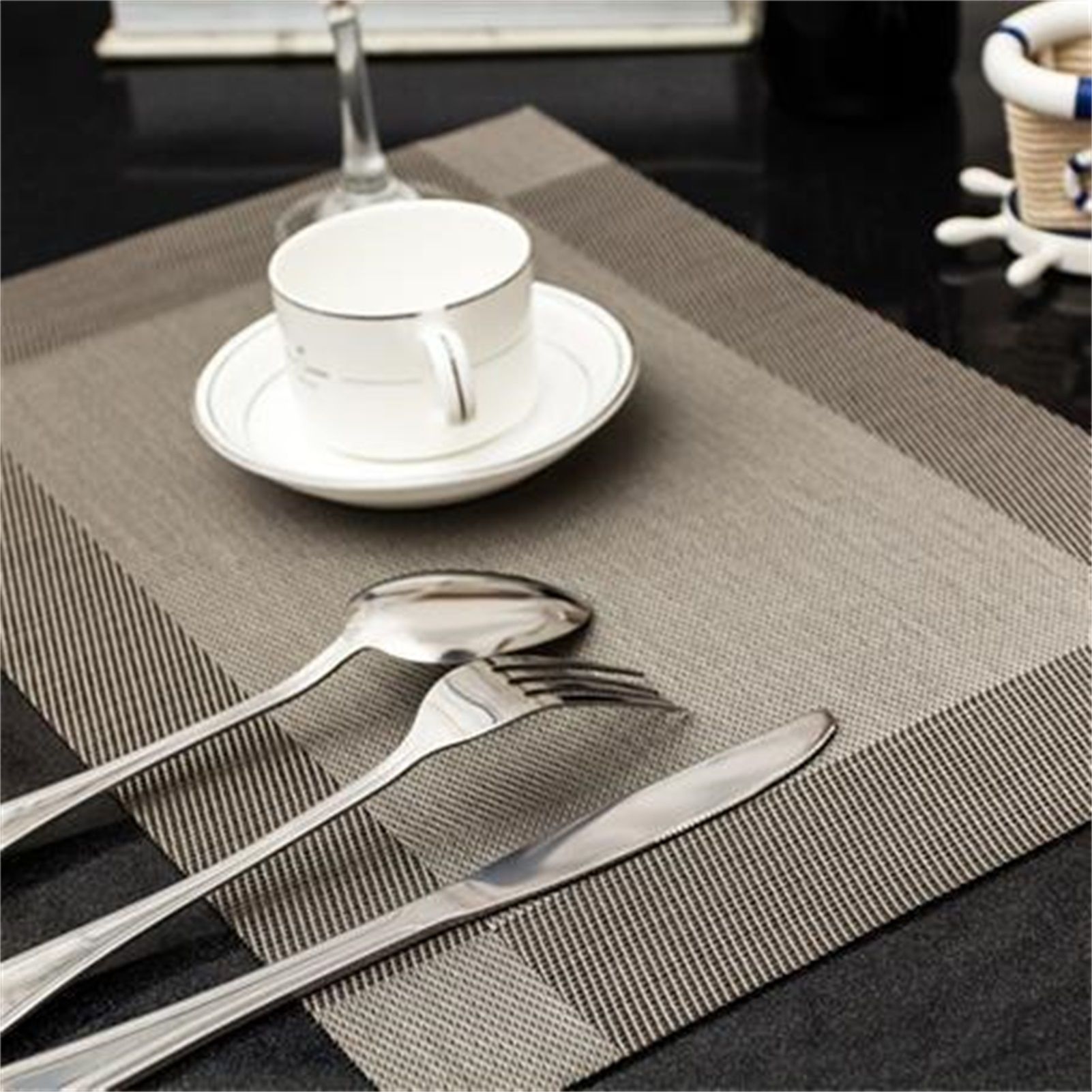 45x30cm Placemat Nonslip Heat Insulation Washable Quick Dry Mat for Kitchen view 3