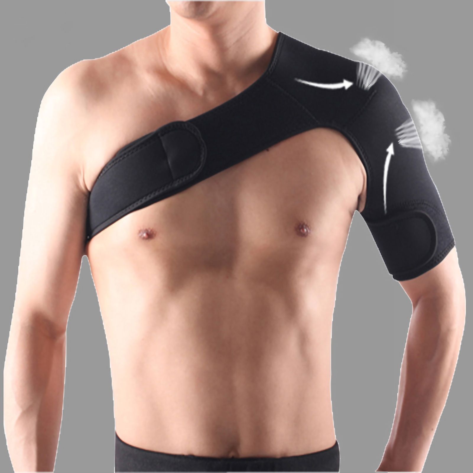 Right Shoulder Brace Adjustable Shoulder Support for Men Women Pain Relief view 2