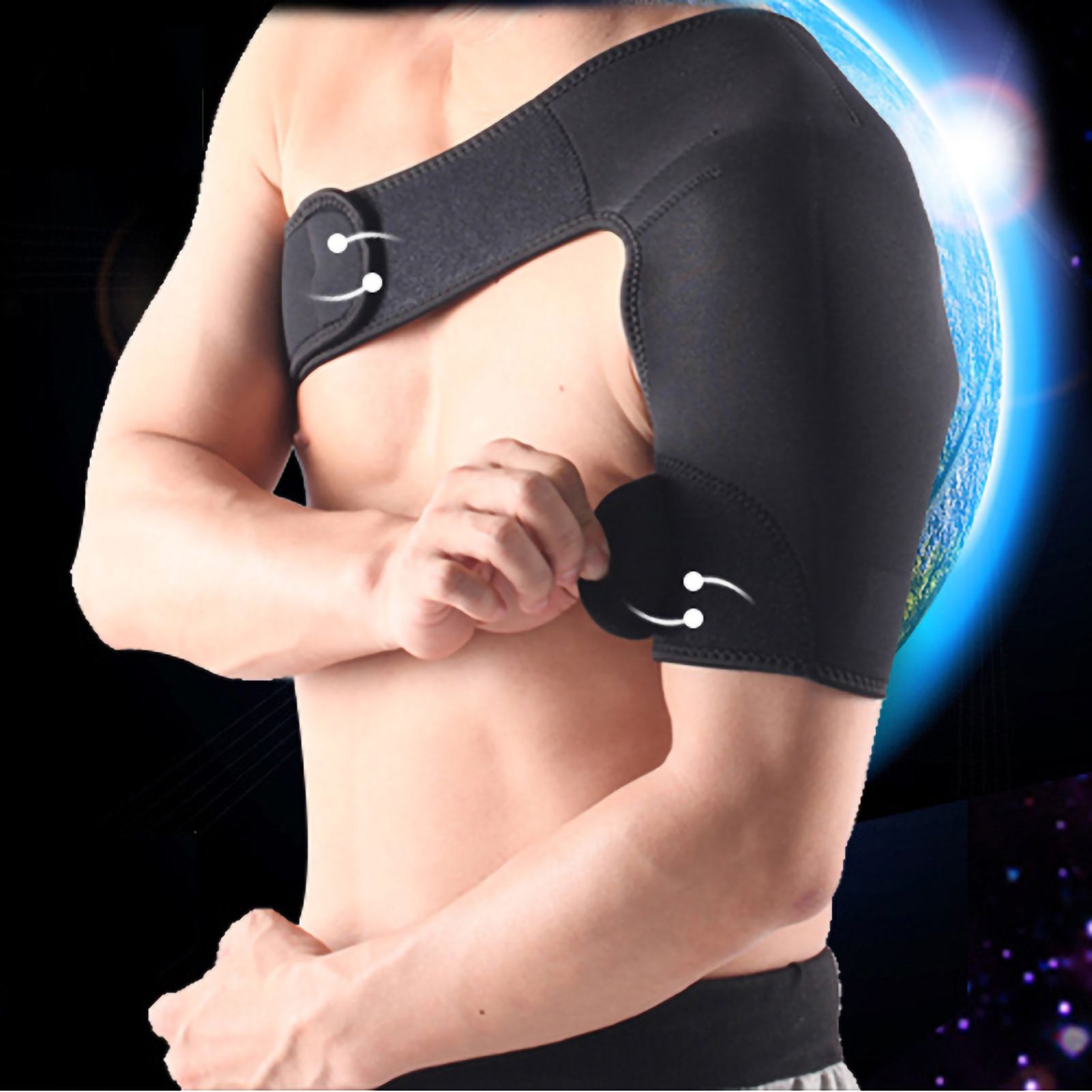 Right Shoulder Brace Adjustable Shoulder Support for Men Women Pain Relief view 4