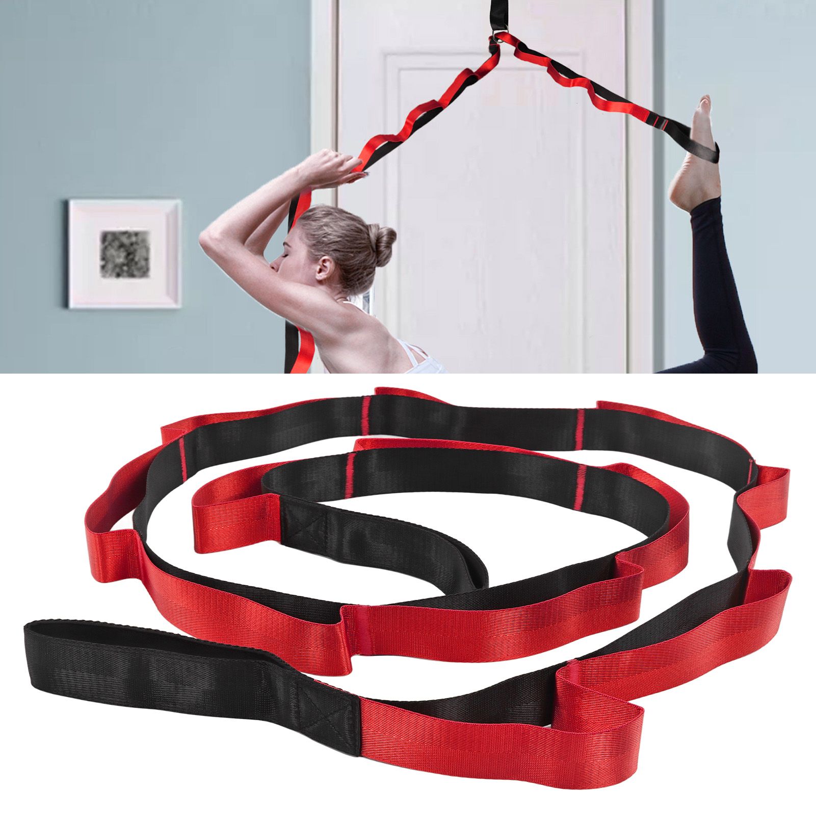 Stretch Strap Yoga Nylon Elastic Band Exercise Equipment for Home Workout view 11