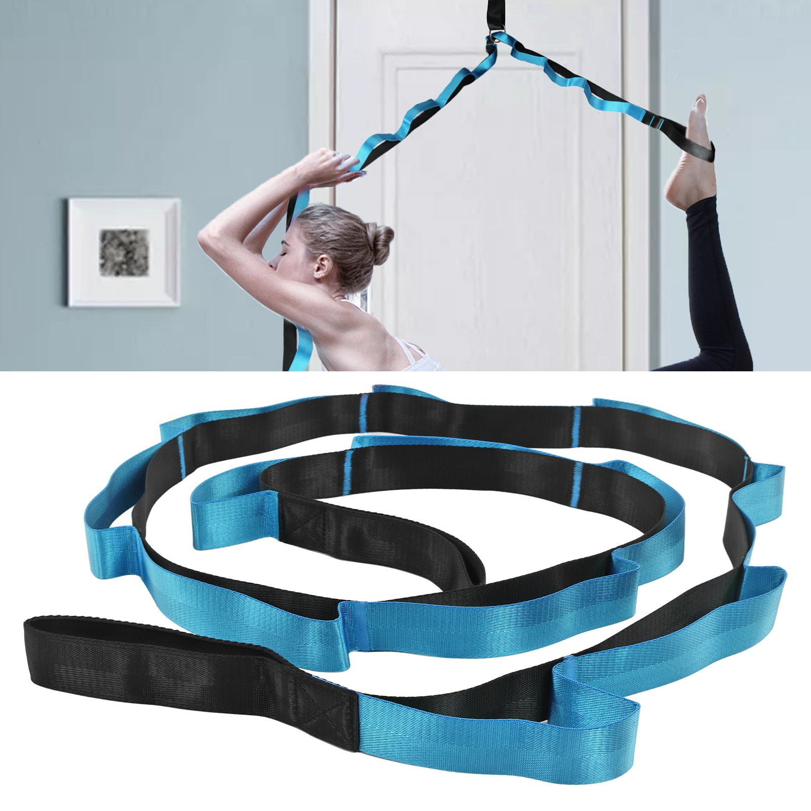 Stretch Strap Yoga Nylon Elastic Band Exercise Equipment for Home Workout view 11