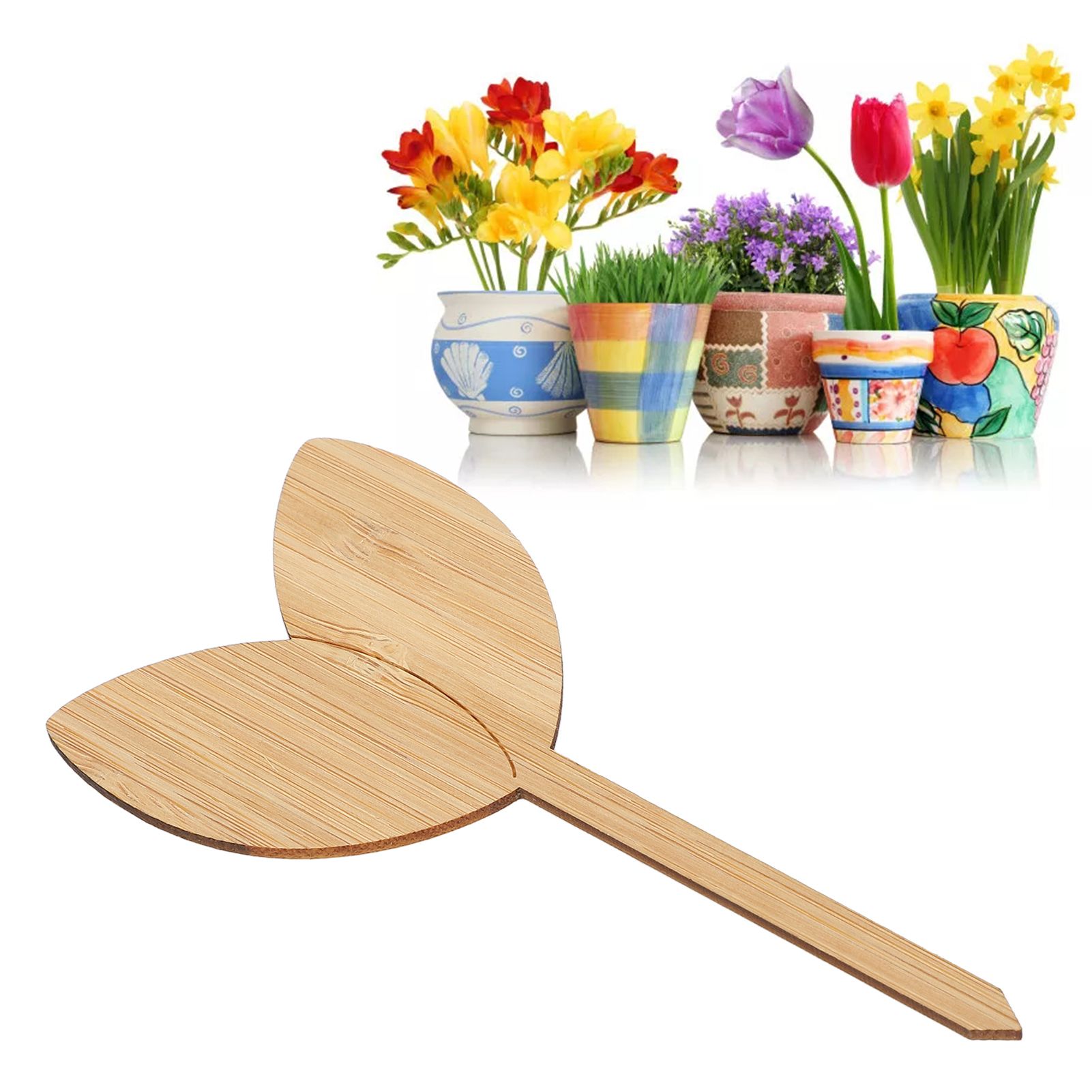 10pcs Plant Labels Bamboo Material Easy Writing 1/8 in Thickness Decorative view 11