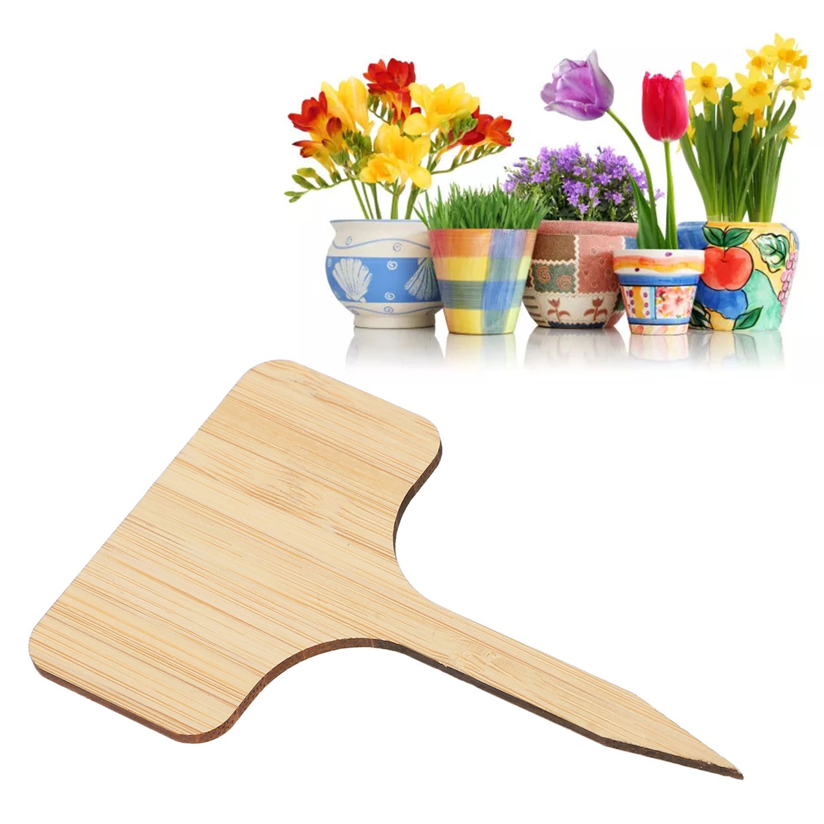 10pcs Plant Labels Bamboo Material Easy Writing 1/8 in Thickness Decorative view 11