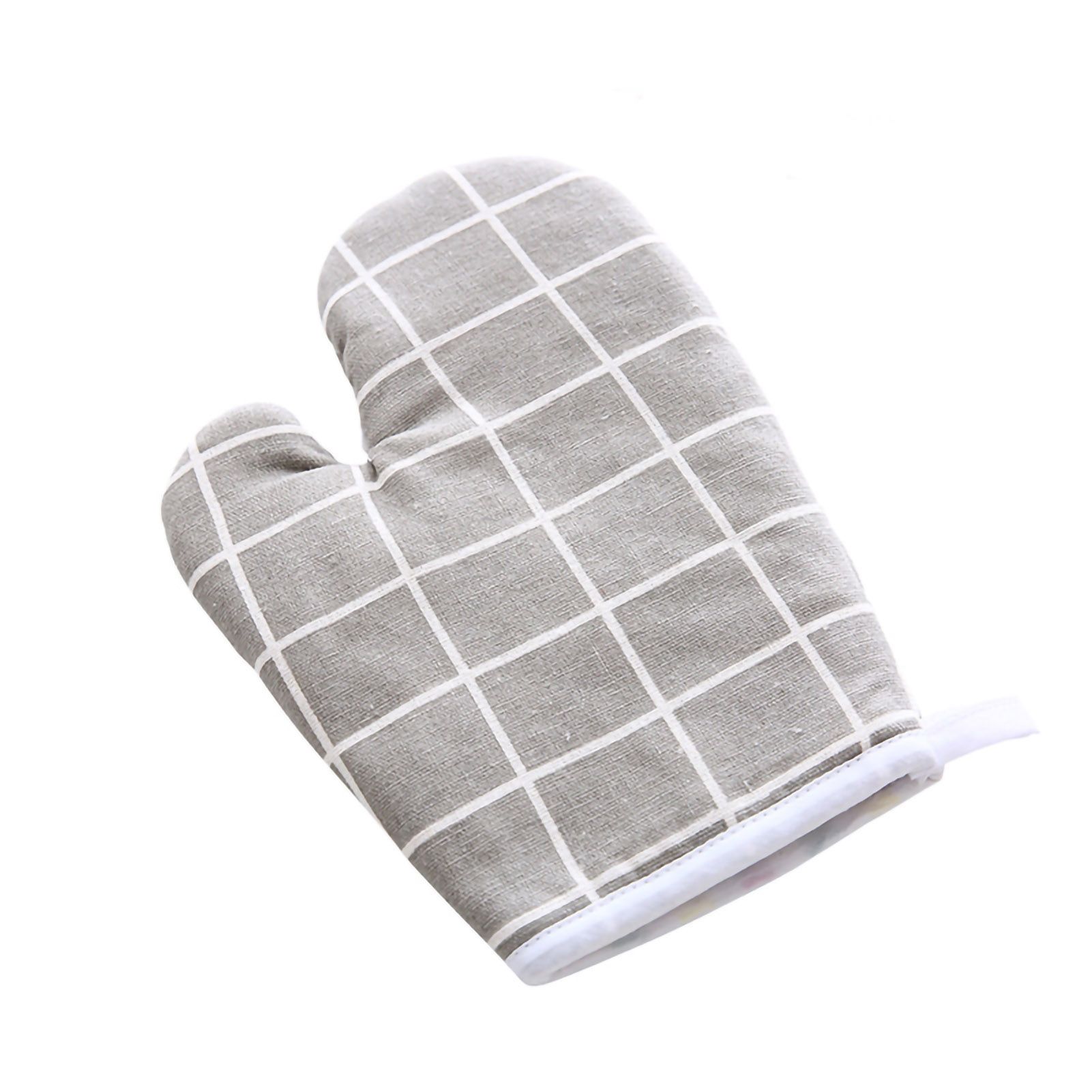 Oven Mitt Cooking Mitten Cotton Lining Heat Resistant Gloves Tool for Baking view 2