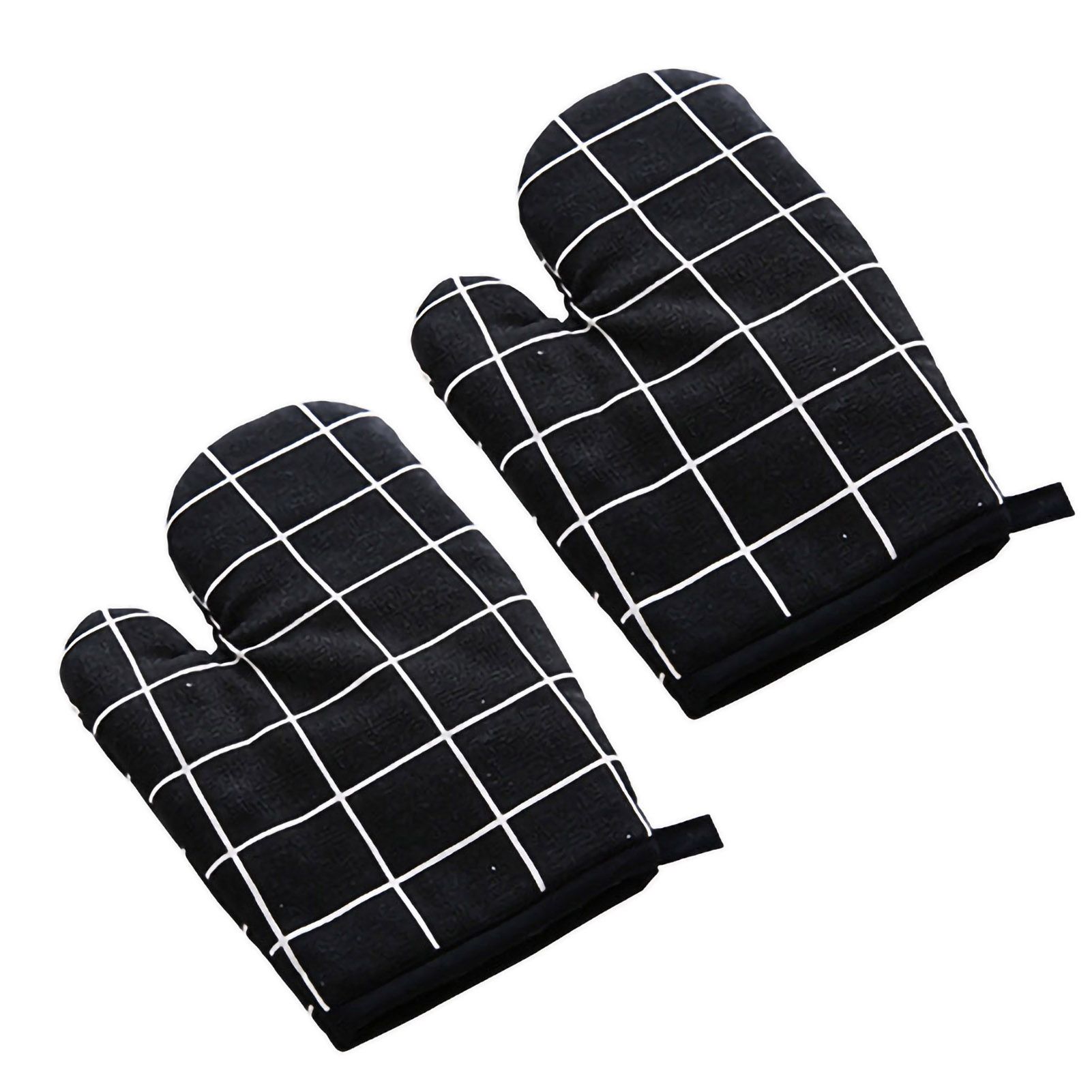 Oven Mitt Cooking Mitten Cotton Lining Heat Resistant Gloves Tool for Baking