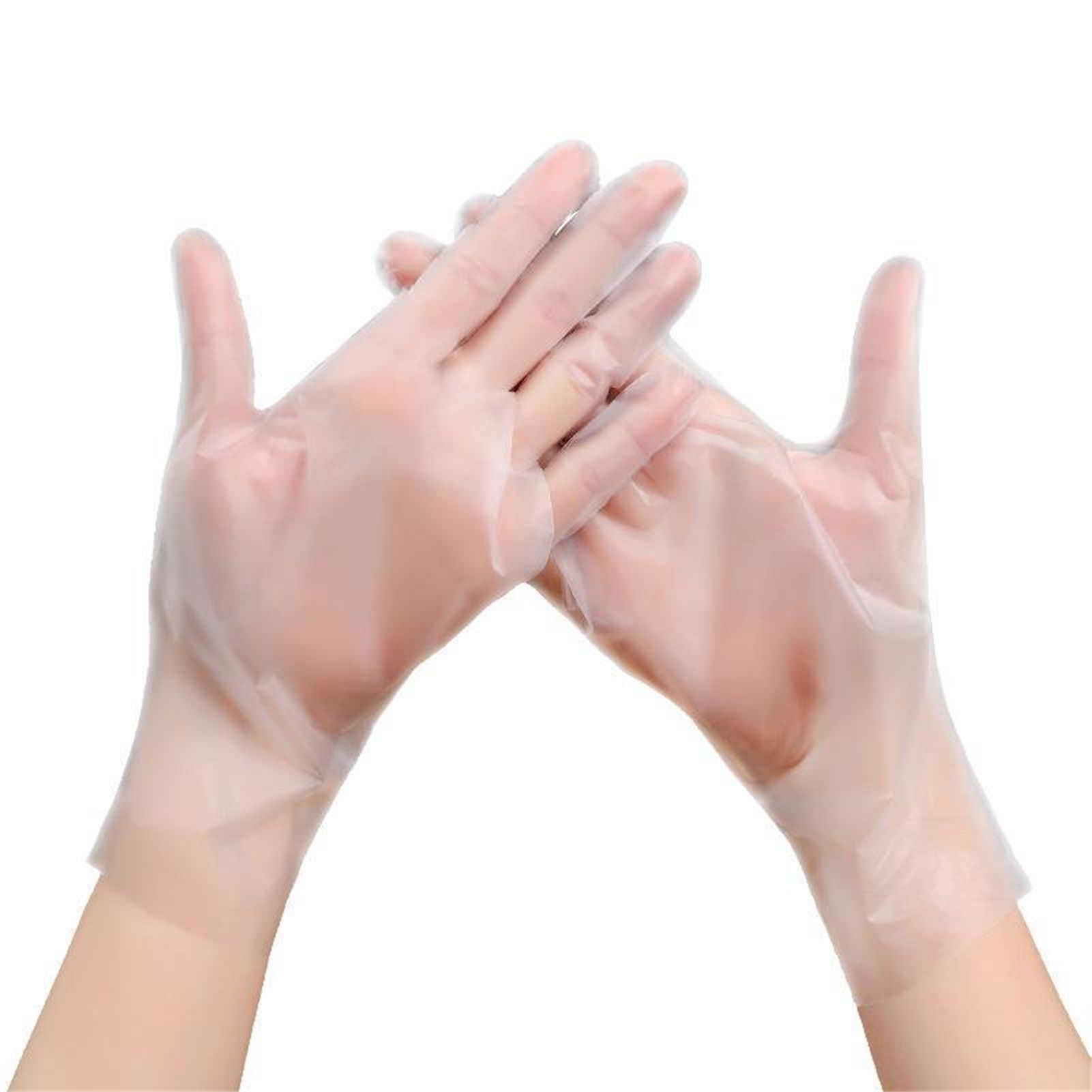 100PCS Disposable TPE Gloves Thicken Transparent Food Grade for Kitchen Baking