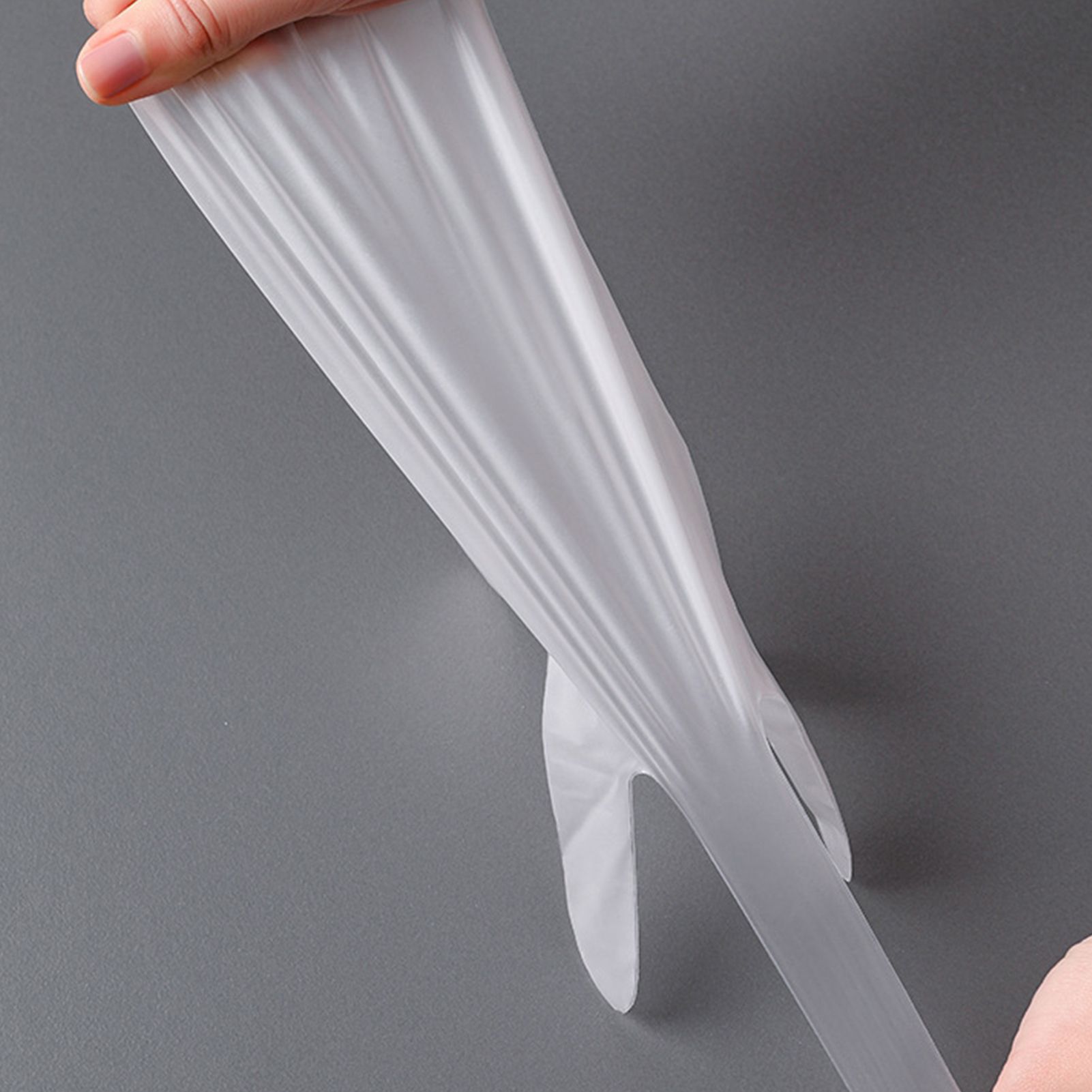 100PCS Disposable TPE Gloves Thicken Transparent Food Grade for Kitchen Baking view 8