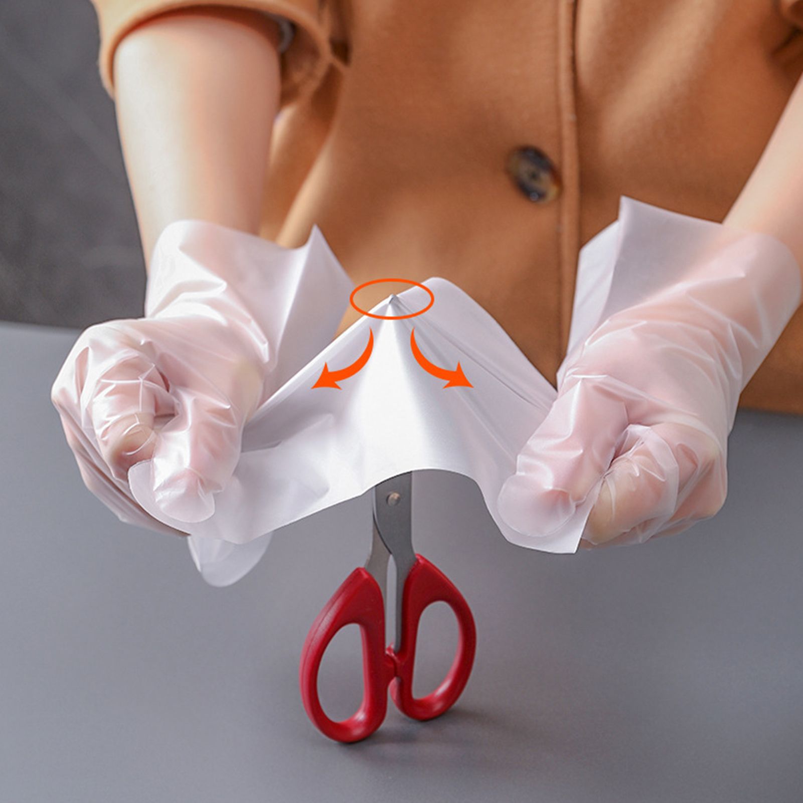 100PCS Disposable TPE Gloves Thicken Transparent Food Grade for Kitchen Baking view 12