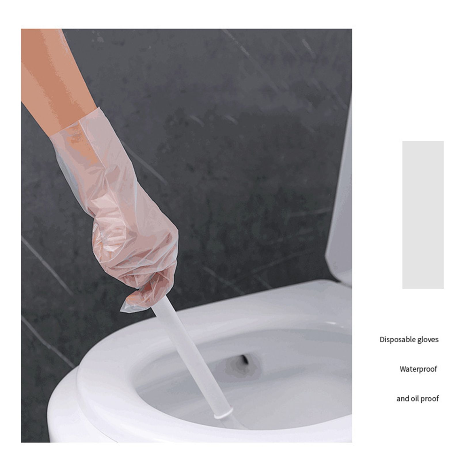 100PCS Disposable TPE Gloves Thicken Transparent Food Grade for Kitchen Baking view 15