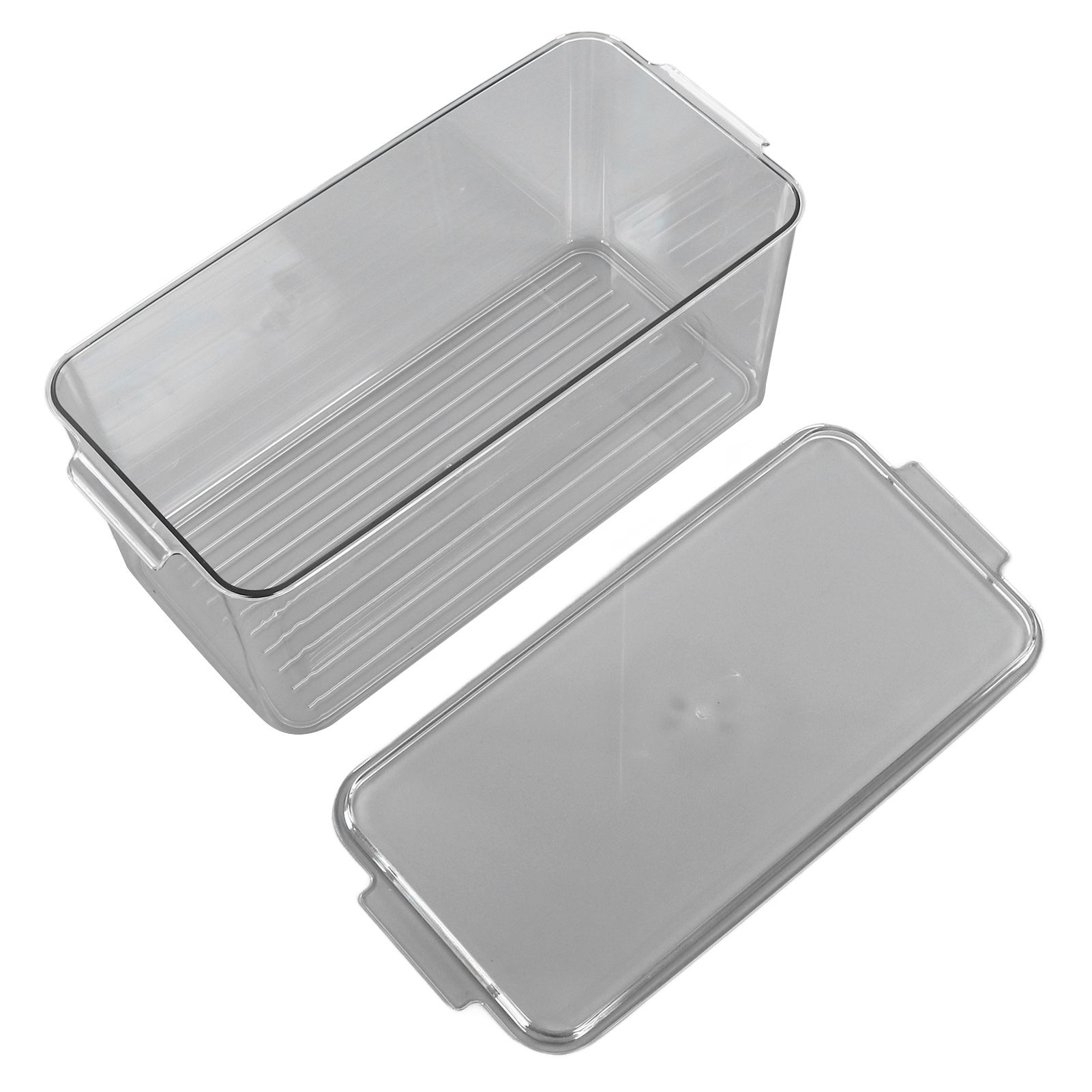 Plastic Storage Box Stackable Refrigerator Kitchen Clear Plastic Fruit view 4