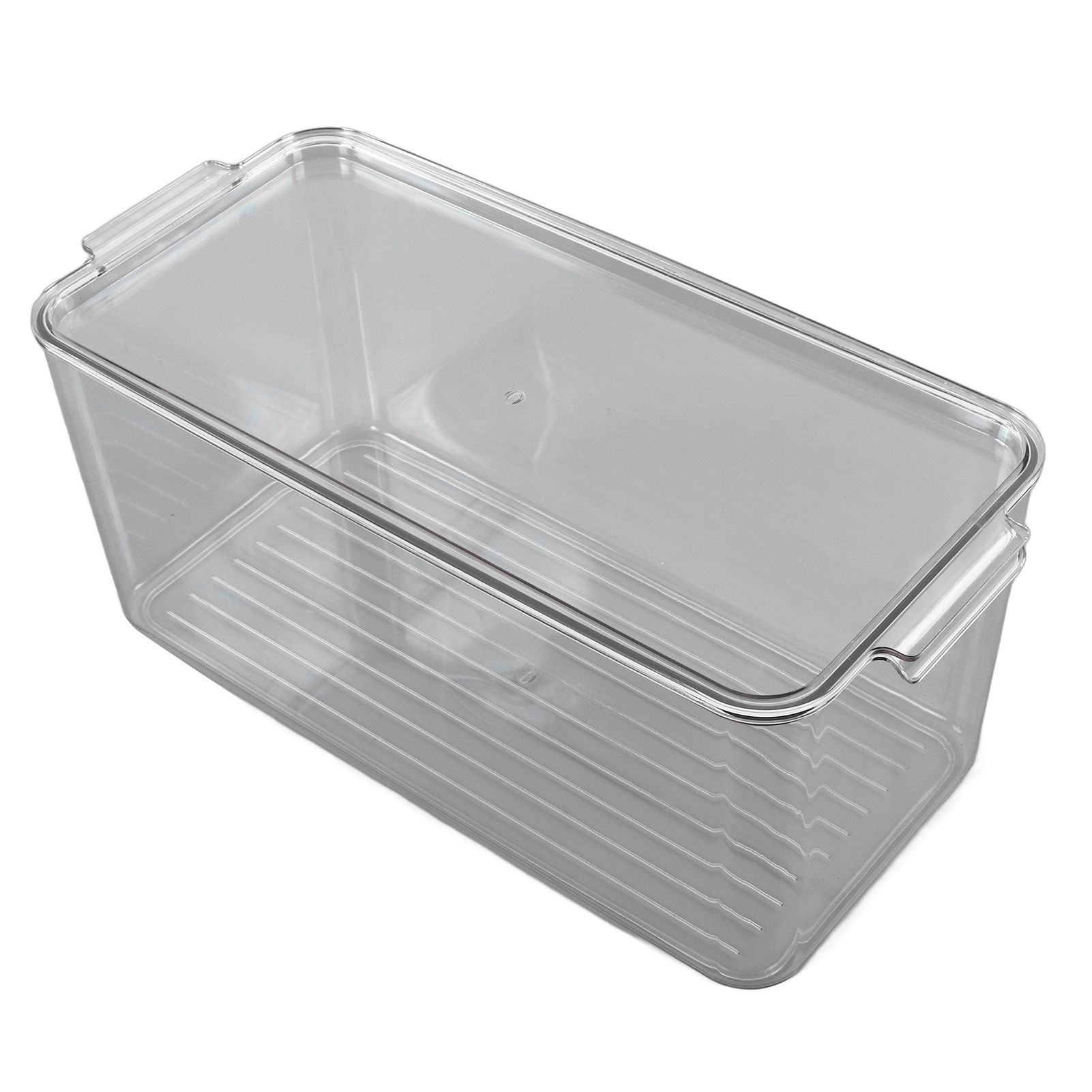 Plastic Storage Box Stackable Refrigerator Kitchen Clear Plastic Fruit view 8