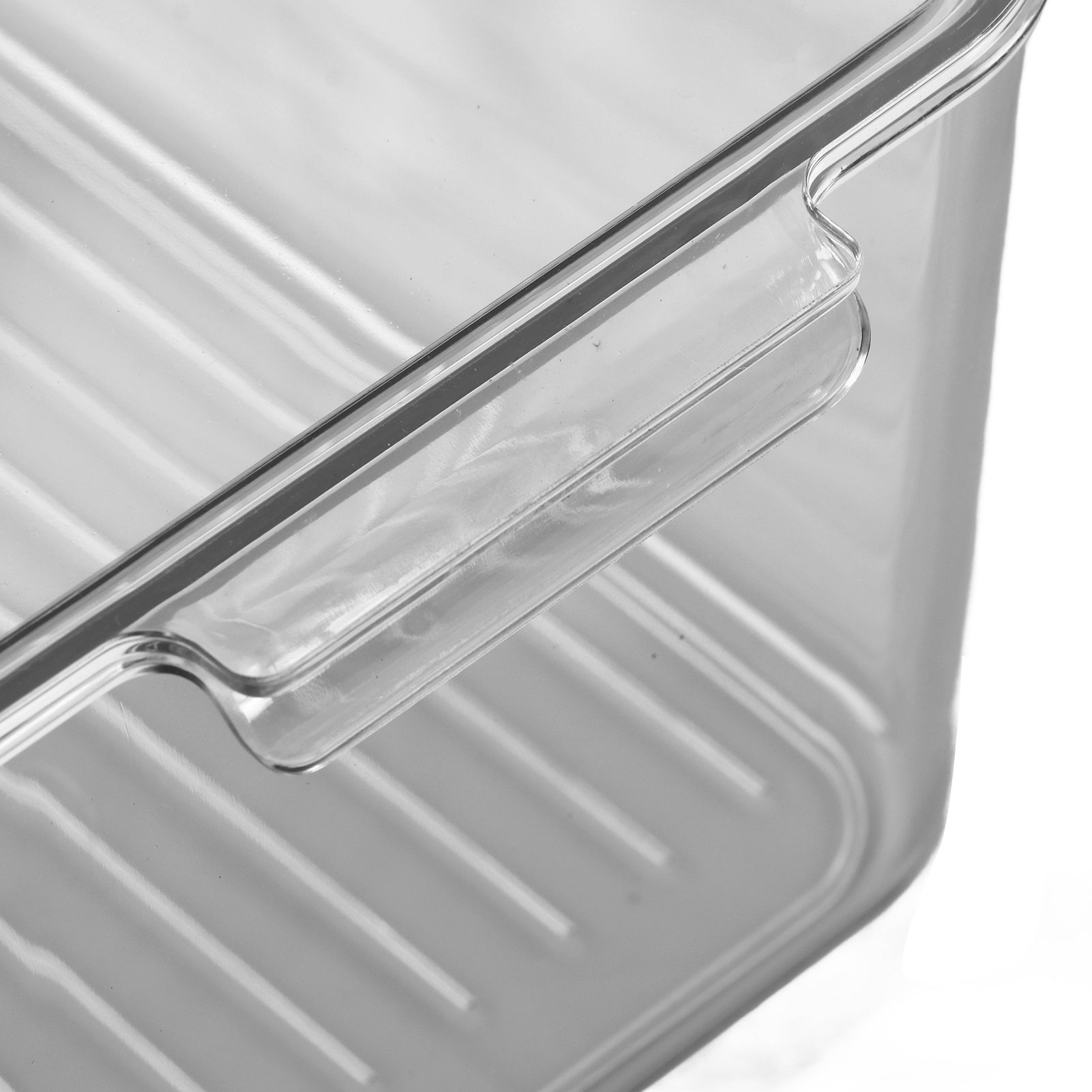 Plastic Storage Box Stackable Refrigerator Kitchen Clear Plastic Fruit view 13