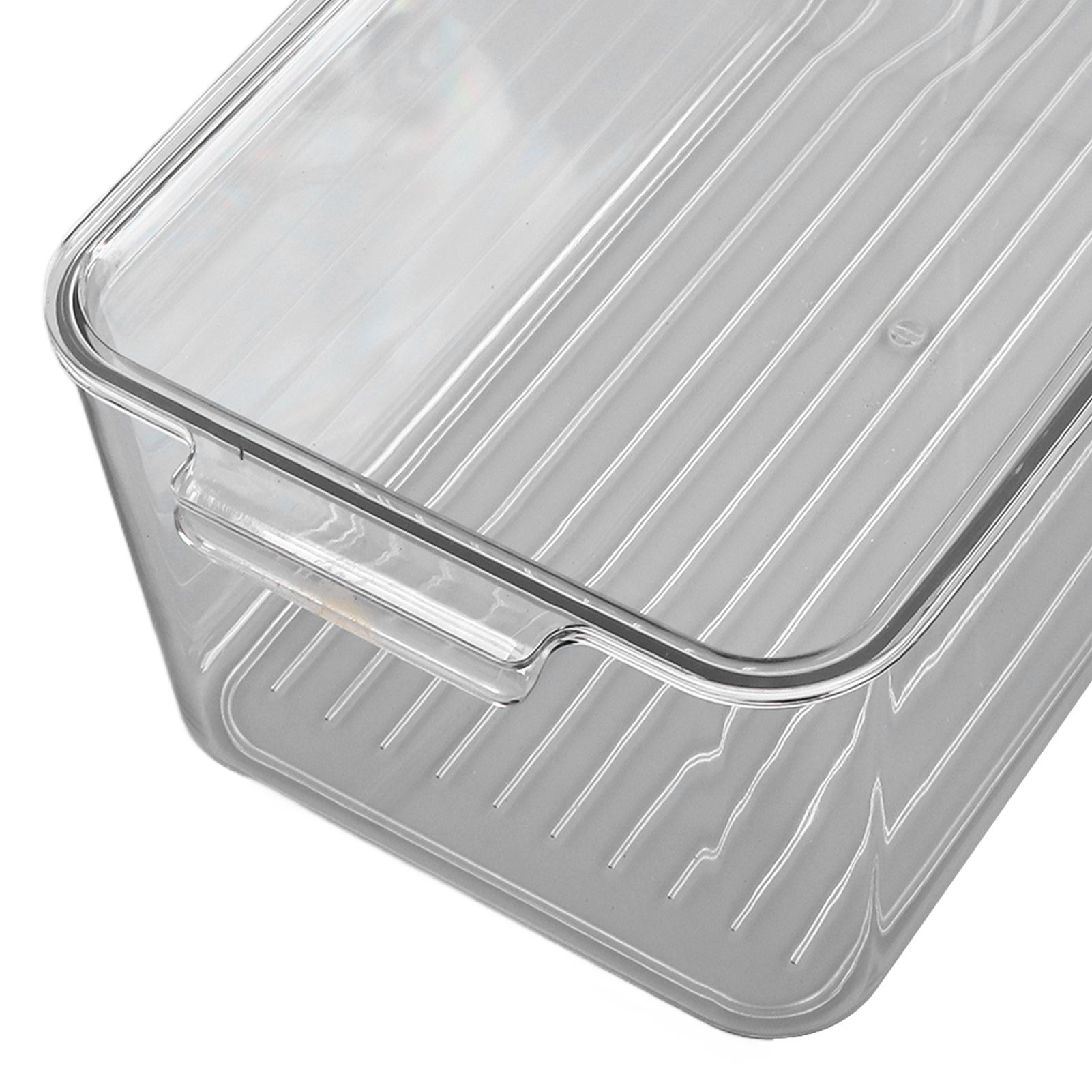 Plastic Storage Box Stackable Refrigerator Kitchen Clear Plastic Fruit view 15