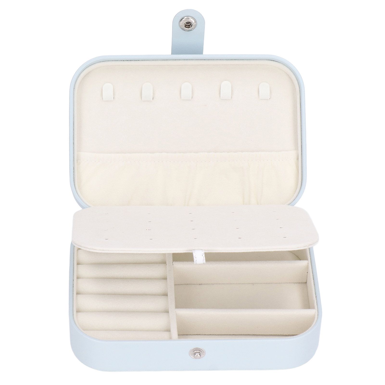 Jewelry Travel Case Large Capacity Durable Leather Simple Style Multifunction view 14