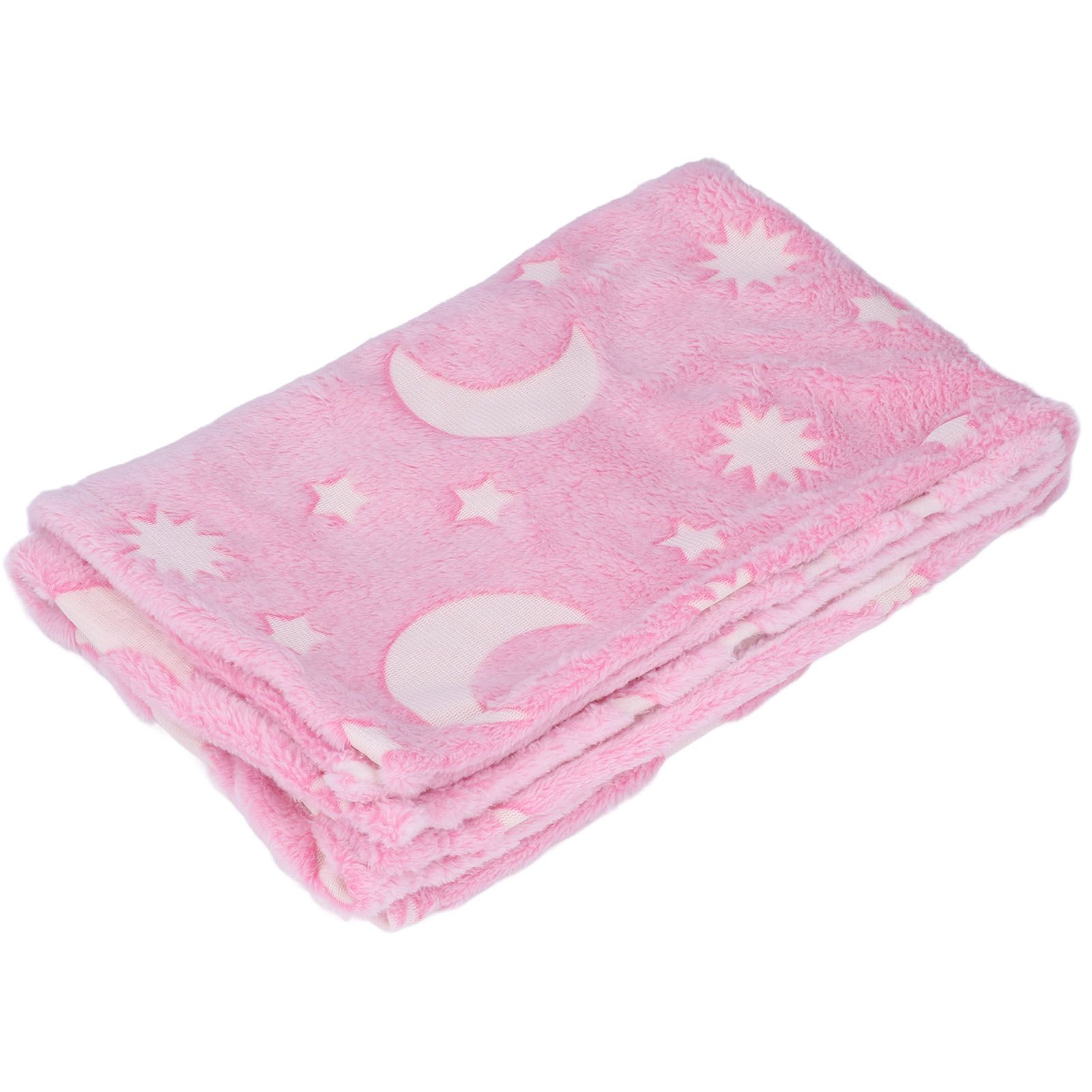 1.5x2m Luminous Blanket Double Side Flannel Star Moon Design Soft Glow in The view 2