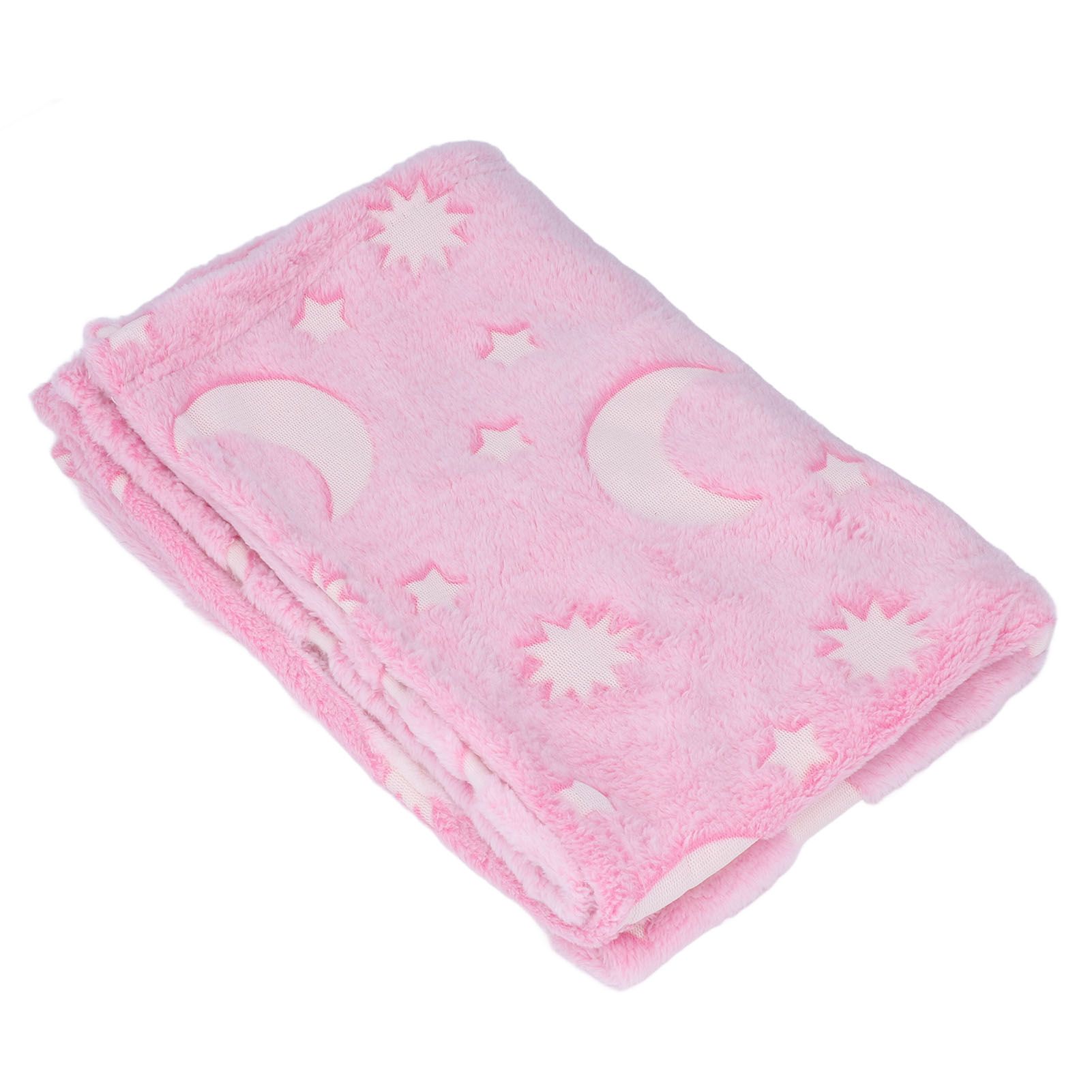 1.5x2m Luminous Blanket Double Side Flannel Star Moon Design Soft Glow in The view 3