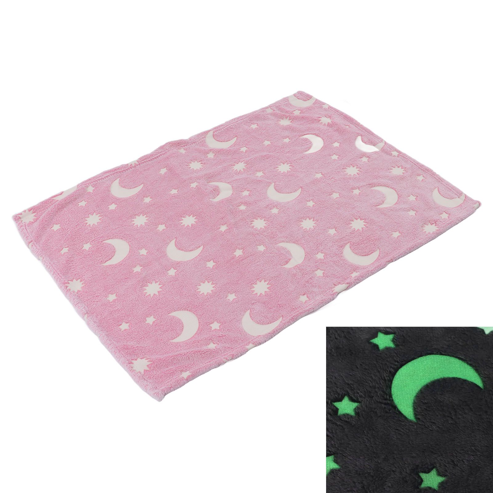 1.5x2m Luminous Blanket Double Side Flannel Star Moon Design Soft Glow in The view 10