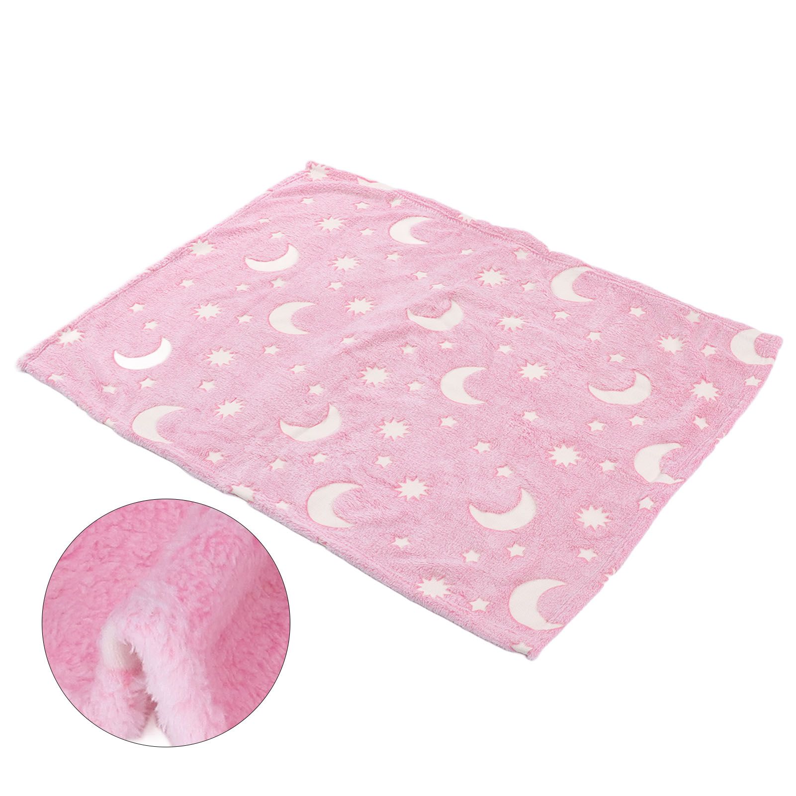 1.5x2m Luminous Blanket Double Side Flannel Star Moon Design Soft Glow in The view 12