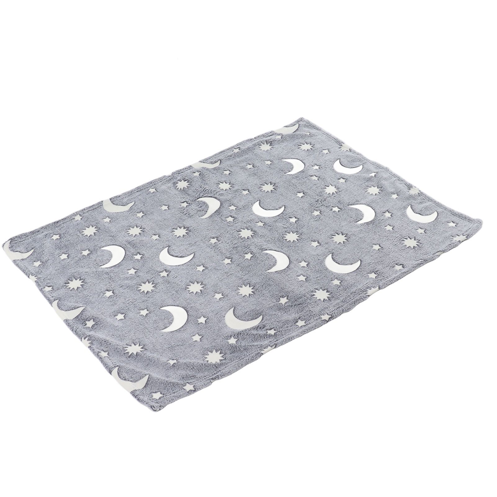 1.5x2m Luminous Blanket Double Side Flannel Star Moon Design Soft Glow in The view 5