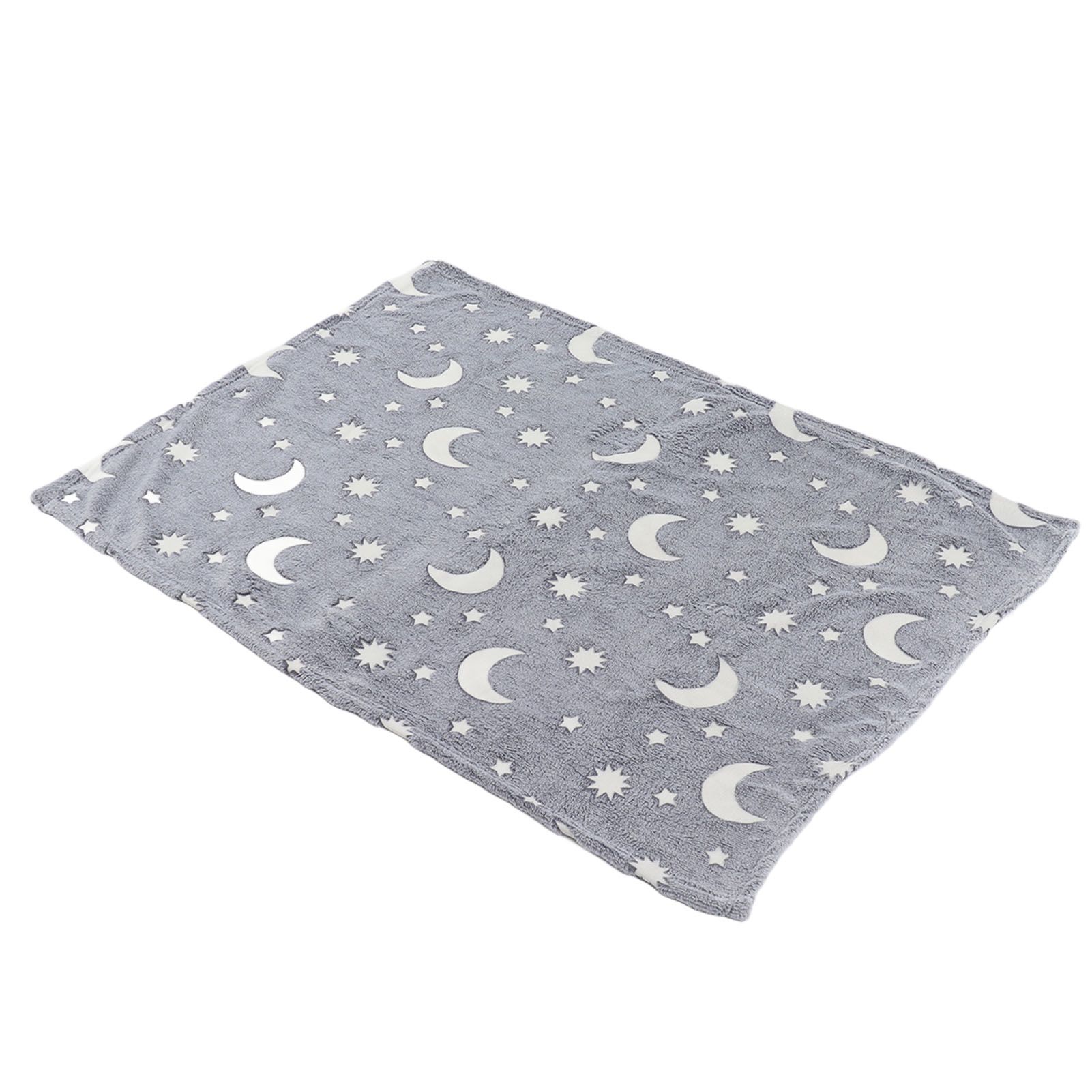 1.5x2m Luminous Blanket Double Side Flannel Star Moon Design Soft Glow in The view 6