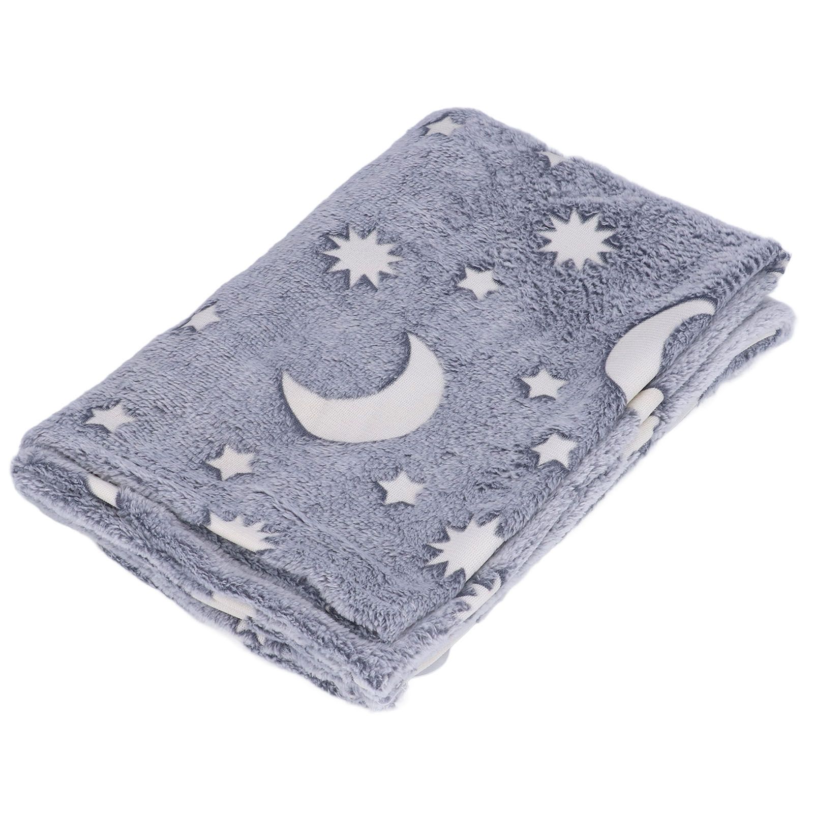 1.5x2m Luminous Blanket Double Side Flannel Star Moon Design Soft Glow in The view 10