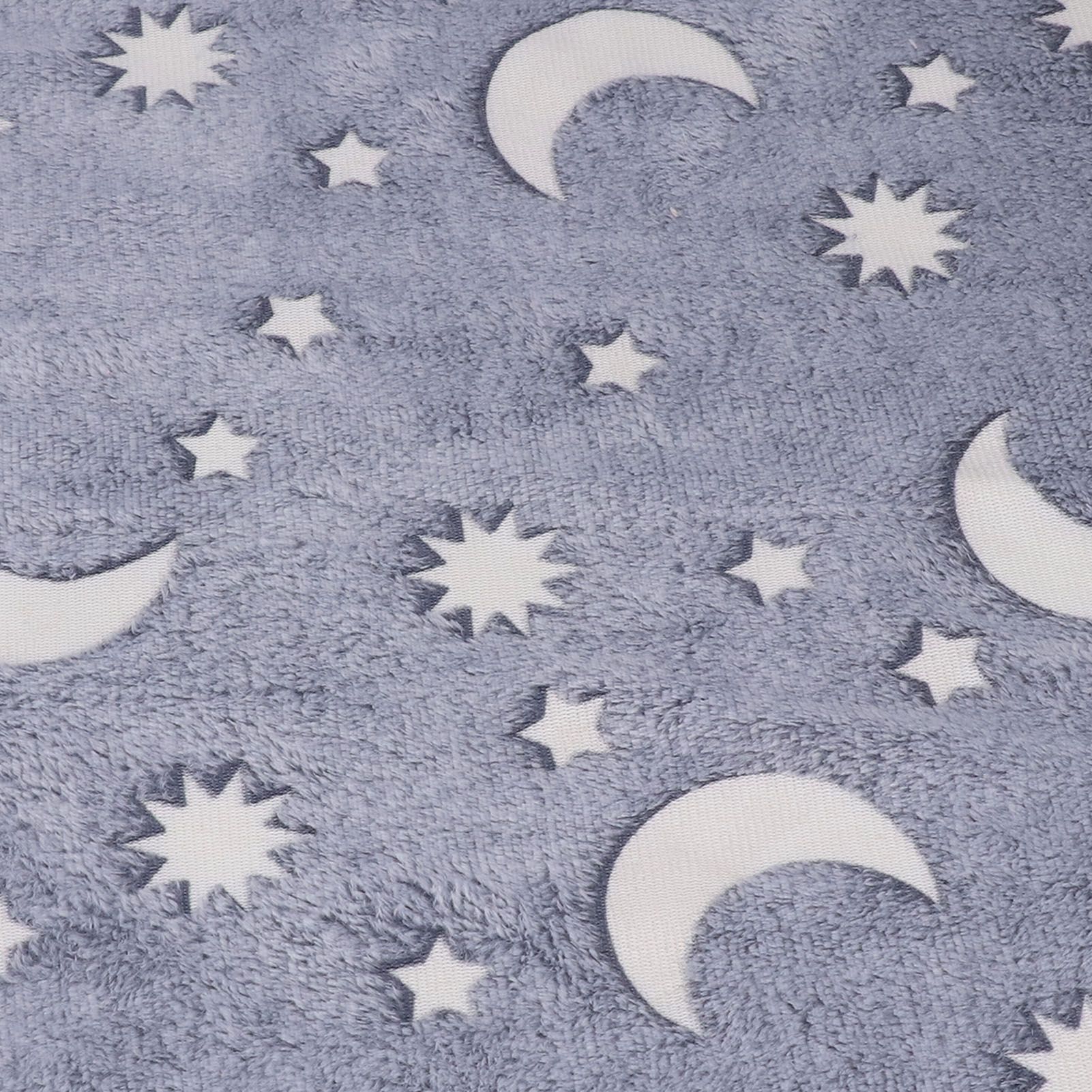 1.5x2m Luminous Blanket Double Side Flannel Star Moon Design Soft Glow in The view 13