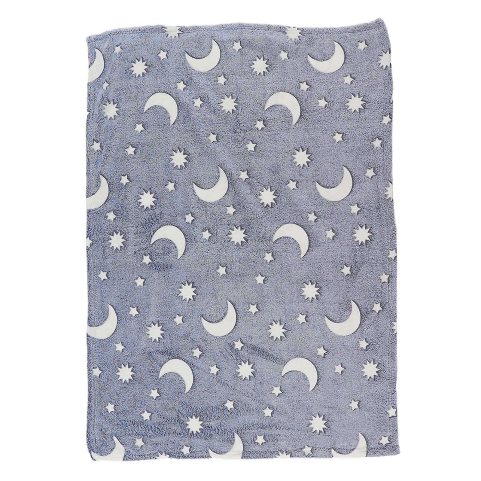 1.5x2m Luminous Blanket Double Side Flannel Star Moon Design Soft Glow in The view 6
