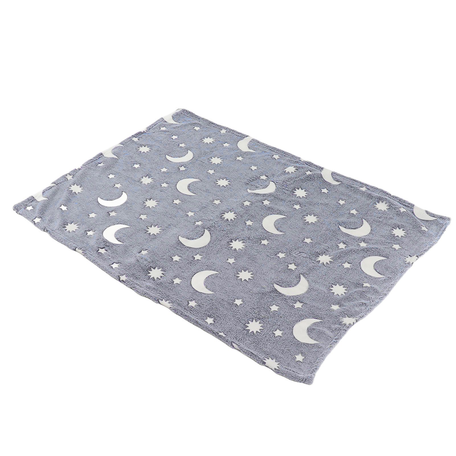 1.5x2m Luminous Blanket Double Side Flannel Star Moon Design Soft Glow in The view 7