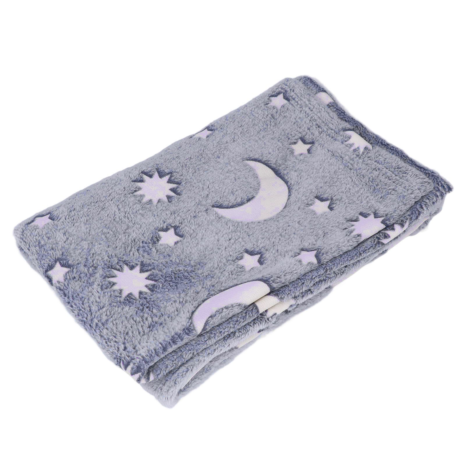 1.5x2m Luminous Blanket Double Side Flannel Star Moon Design Soft Glow in The view 9