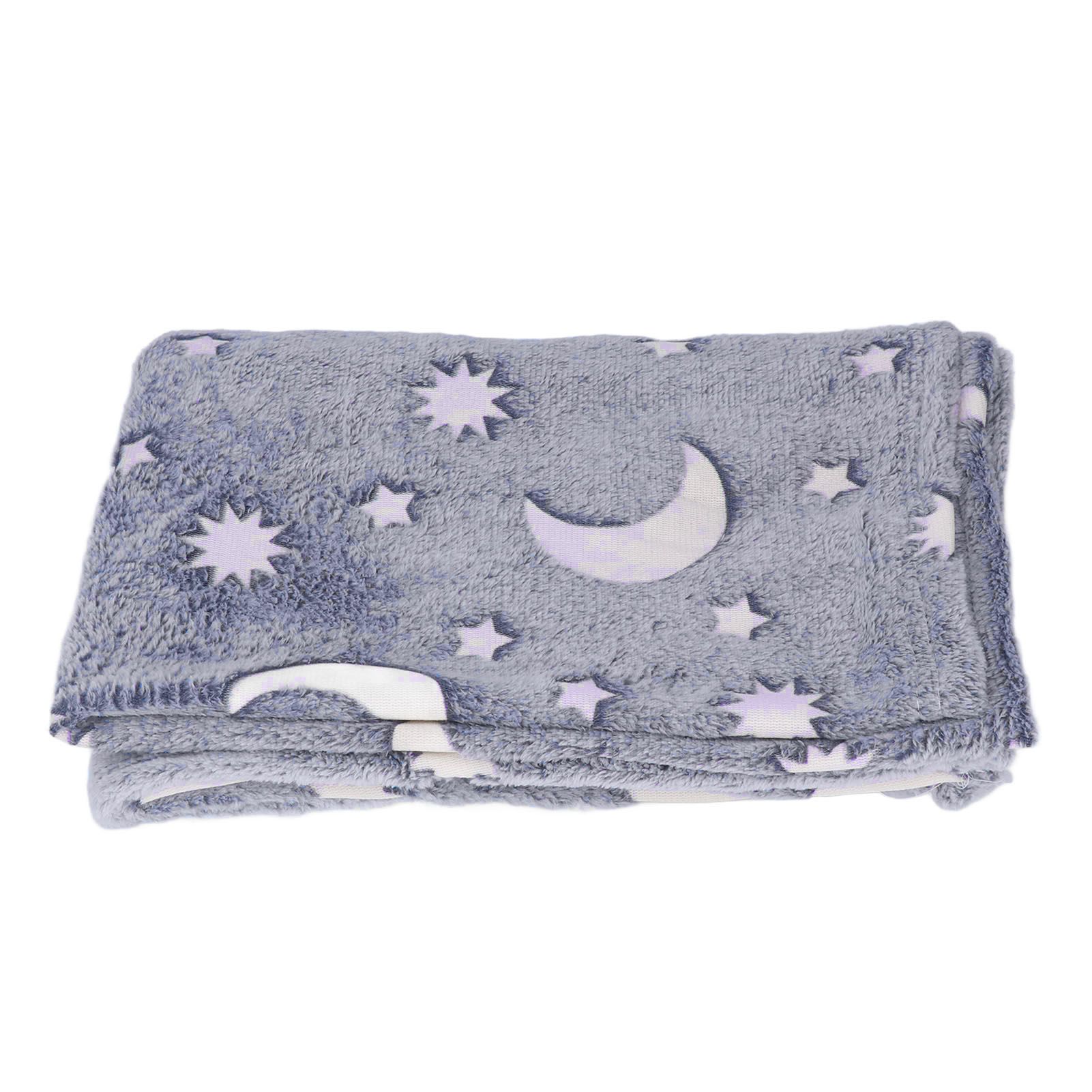 1.5x2m Luminous Blanket Double Side Flannel Star Moon Design Soft Glow in The view 10