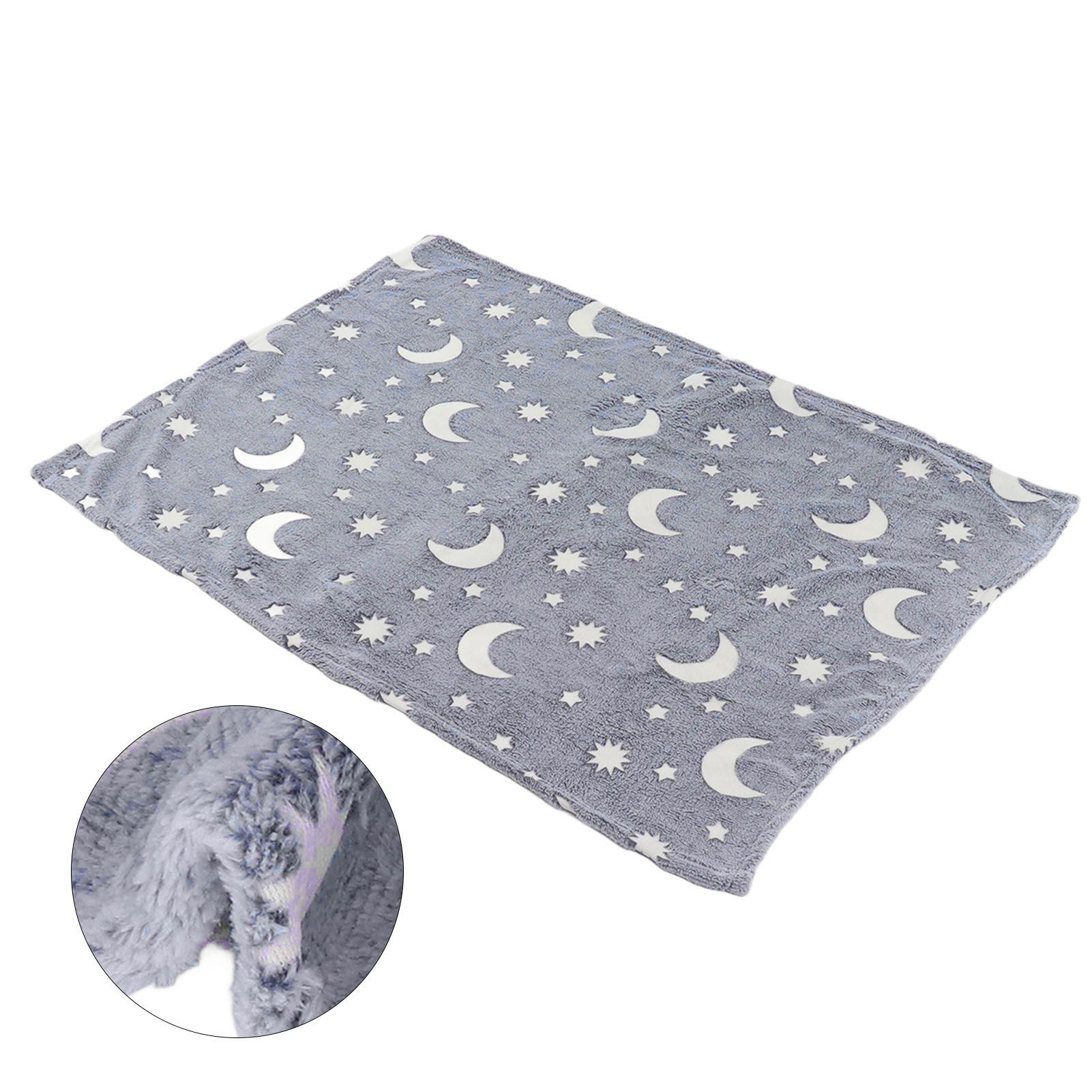 1.5x2m Luminous Blanket Double Side Flannel Star Moon Design Soft Glow in The view 11