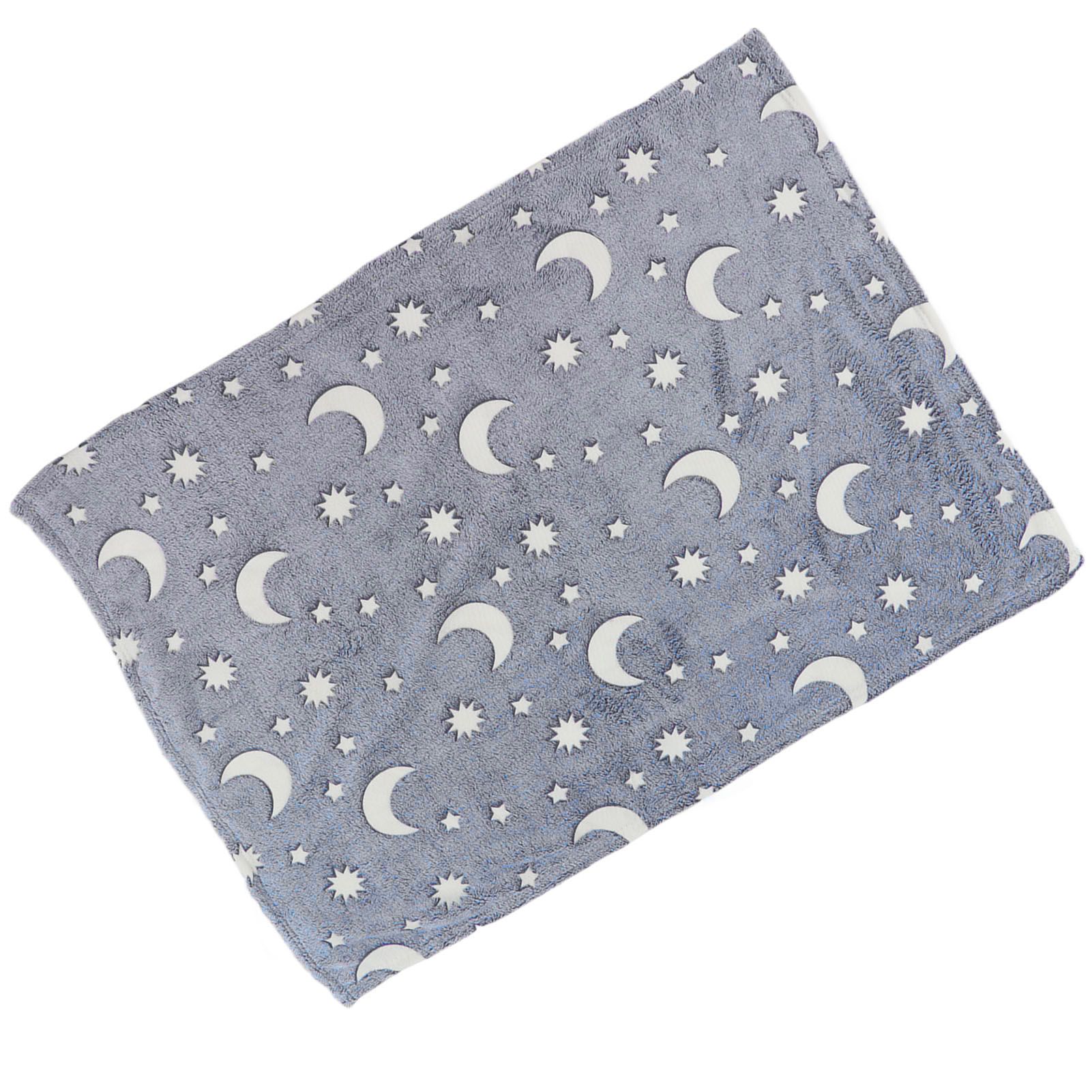 1.5x2m Luminous Blanket Double Side Flannel Star Moon Design Soft Glow in The view 12