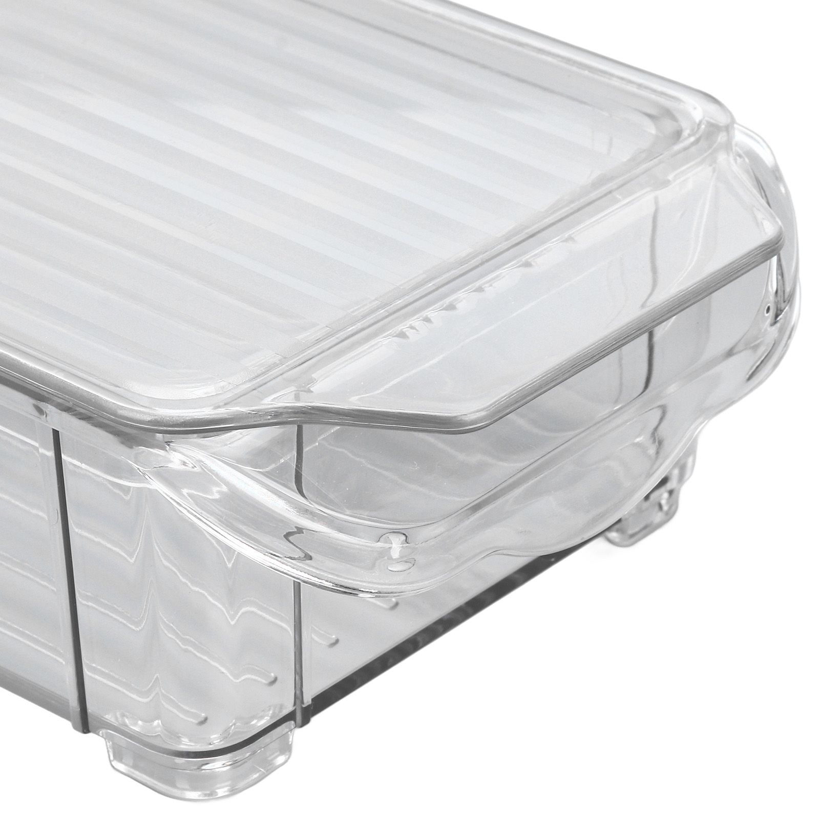 Clear Organizing Bin Large Capacity Transparent Food Grade Plastic view 14