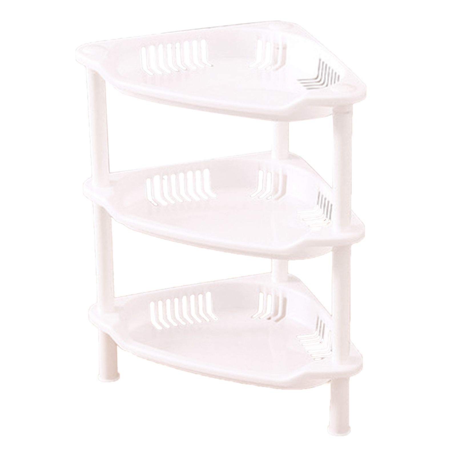 3 Layers Bathroom Standing Shelf Bathroom Stand PP Land Installation Bathroom