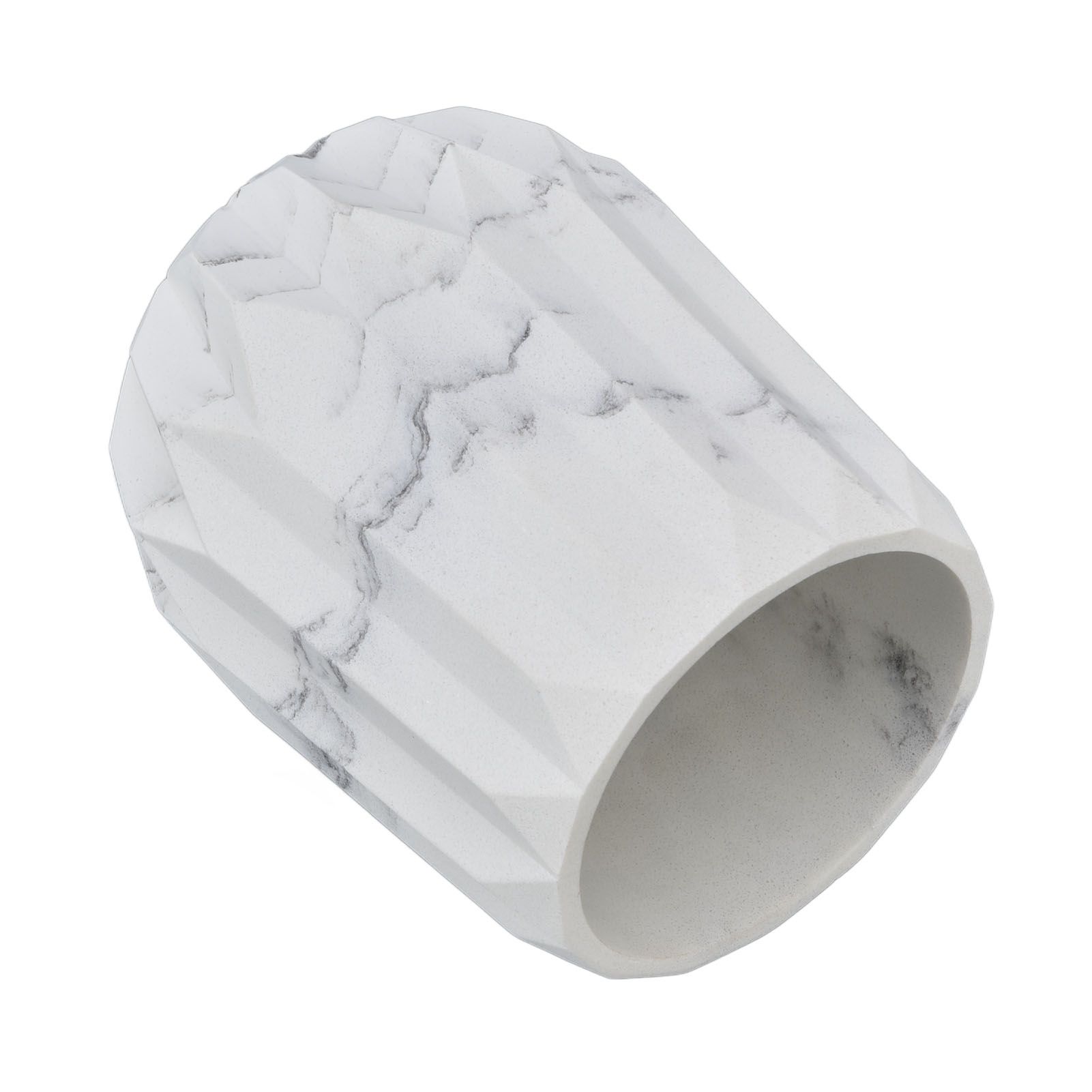 Makeup Brush Holder Durable Glossy Resin Large Capacity Modern Design Marble view 7