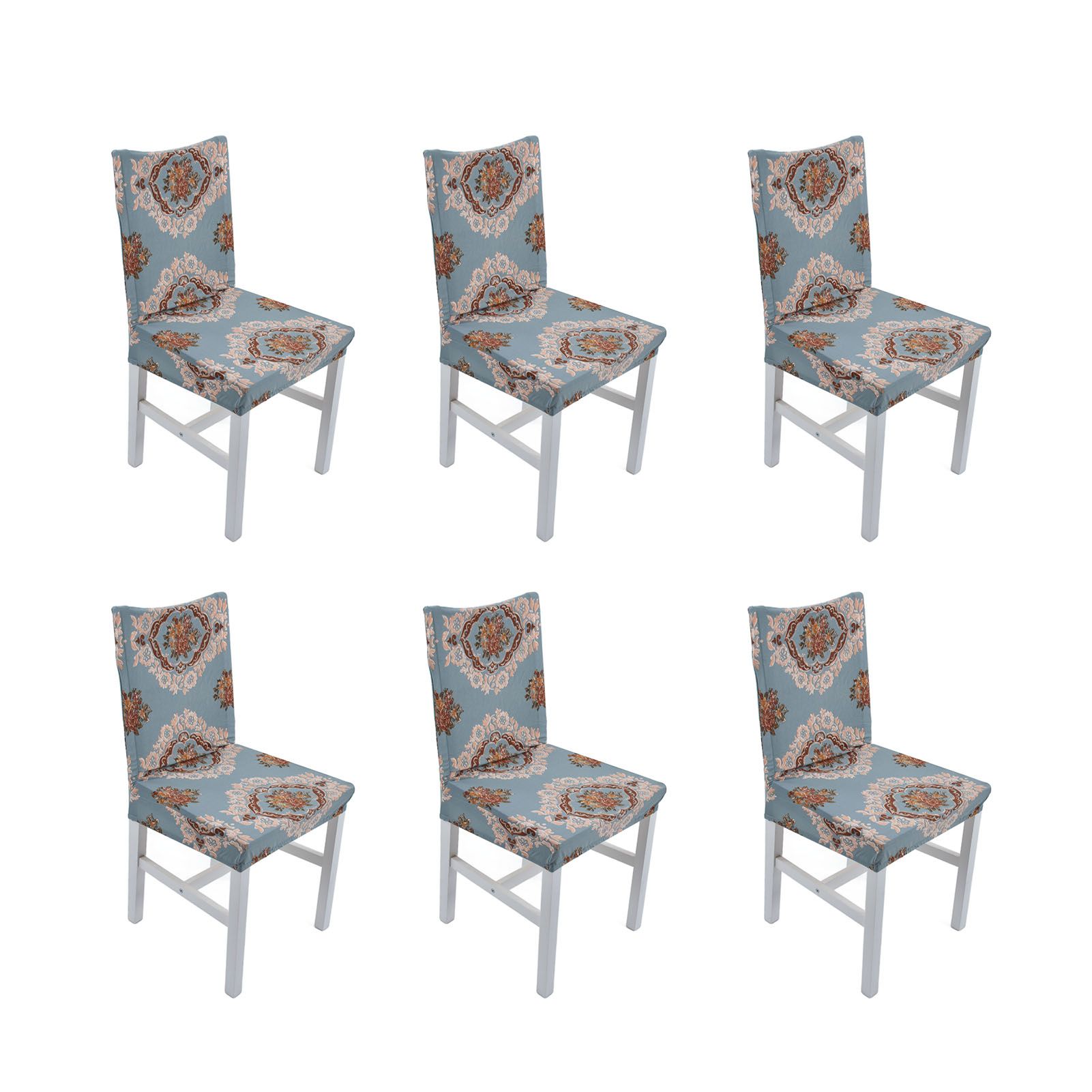 6PCS High Elasticity Chair Cover Removable Washable Dustproof Home Hotel view 4