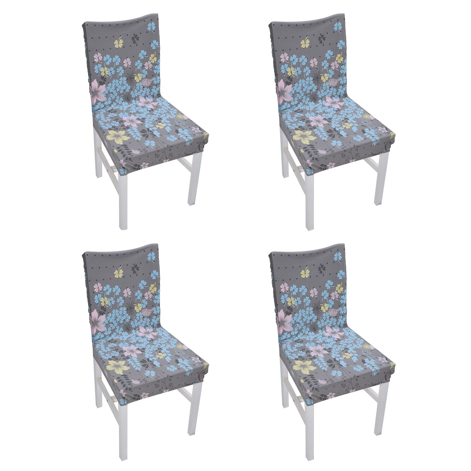 4Pcs Chair Slipcover High Elasticity Stylish Elegant Design Dustproof Dining view 3