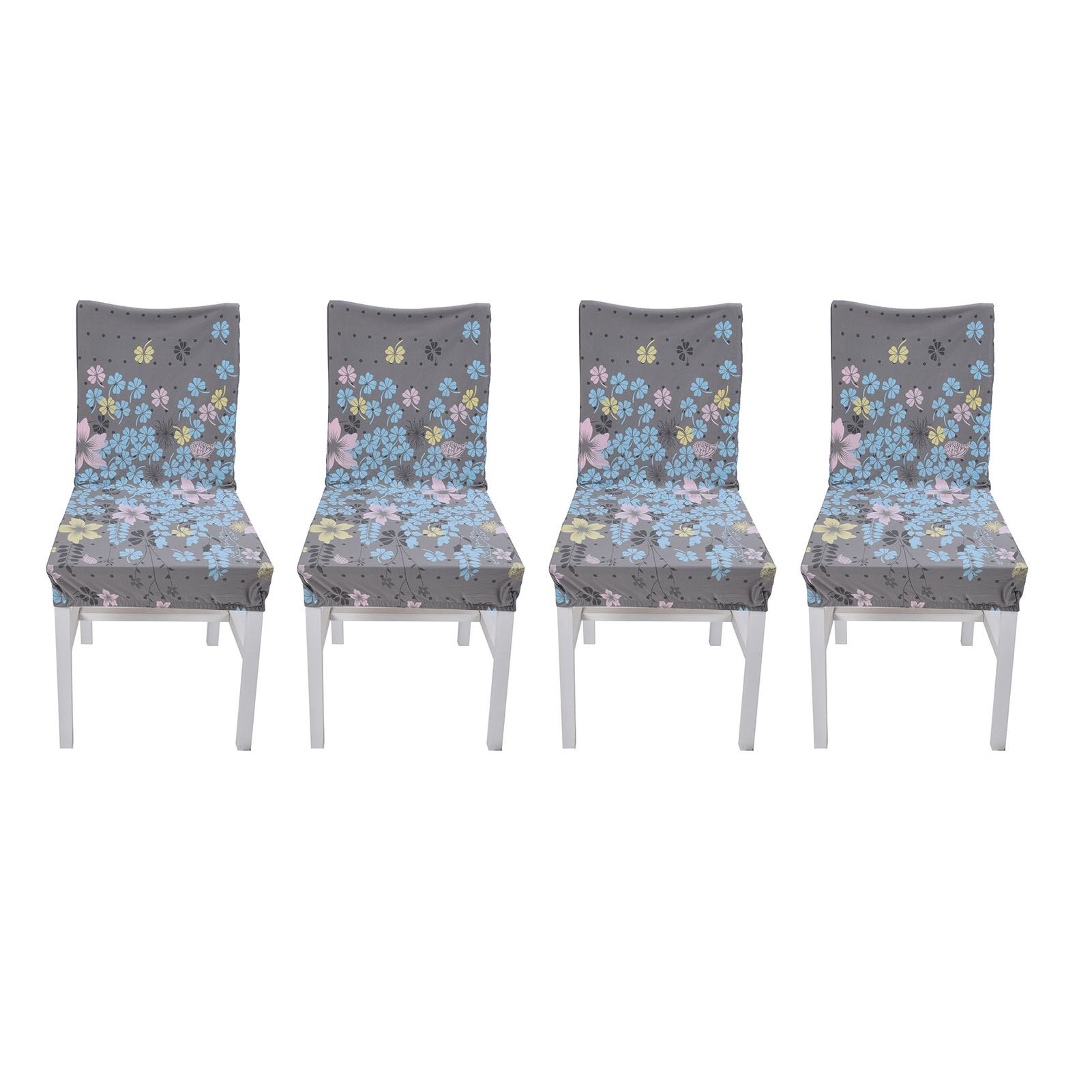 4Pcs Chair Slipcover High Elasticity Stylish Elegant Design Dustproof Dining view 8