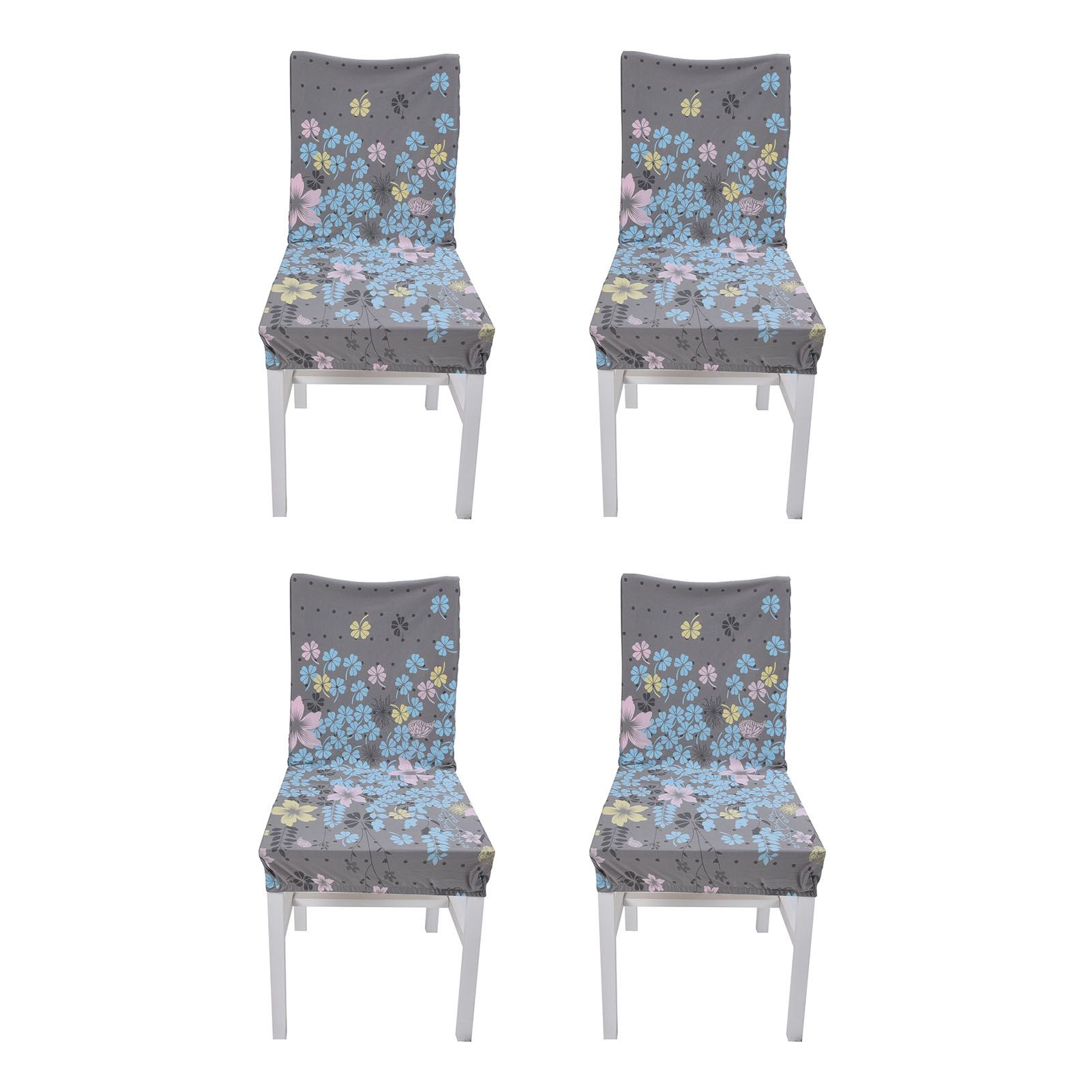 4Pcs Chair Slipcover High Elasticity Stylish Elegant Design Dustproof Dining view 9