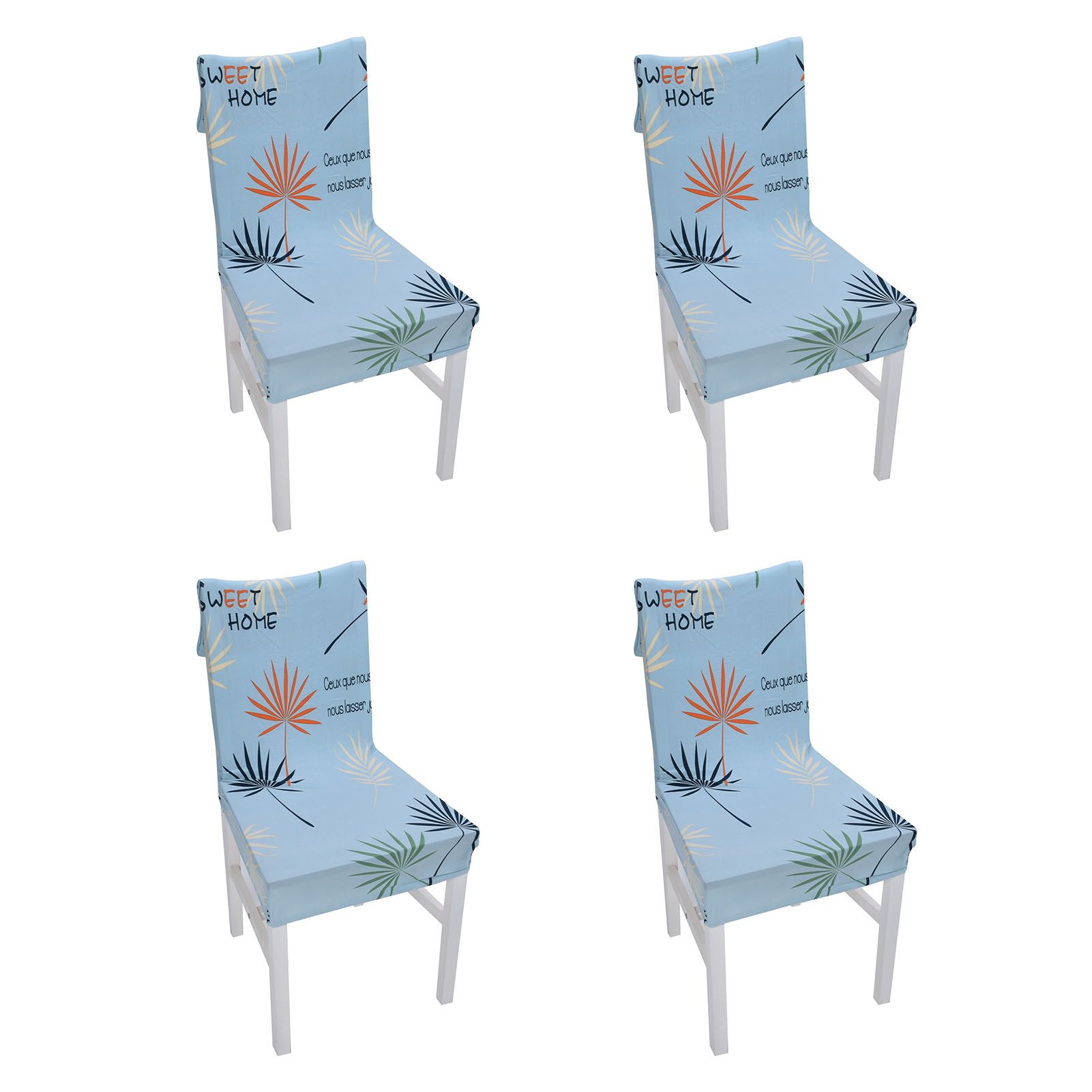 4Pcs Chair Slipcover High Elasticity Stylish Elegant Design Dustproof Dining view 8