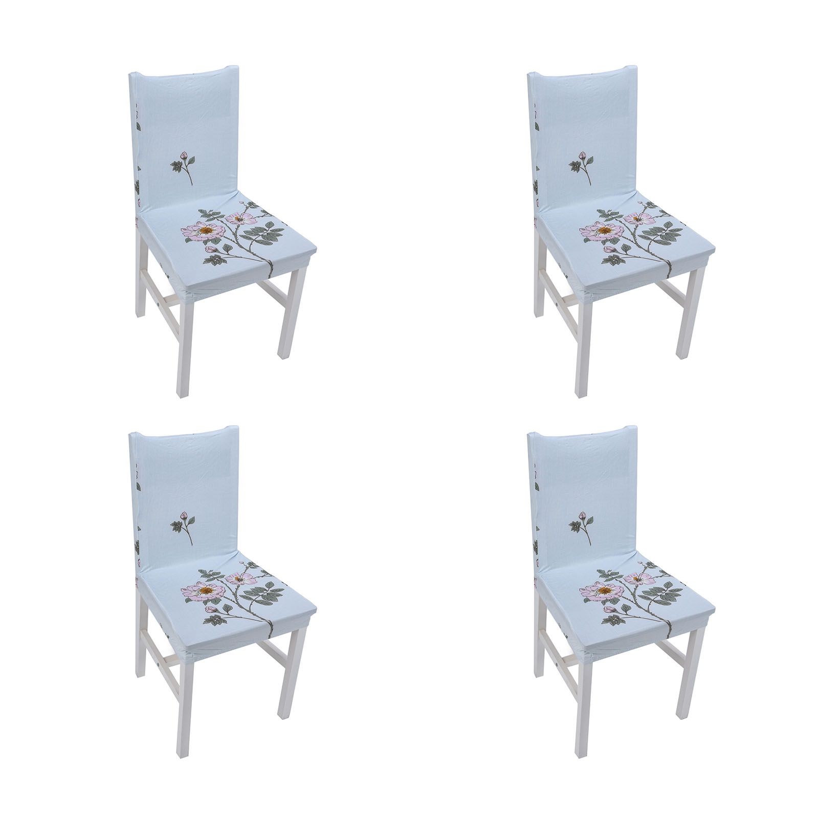 4Pcs Chair Slipcover High Elasticity Stylish Elegant Design Dustproof Dining view 4