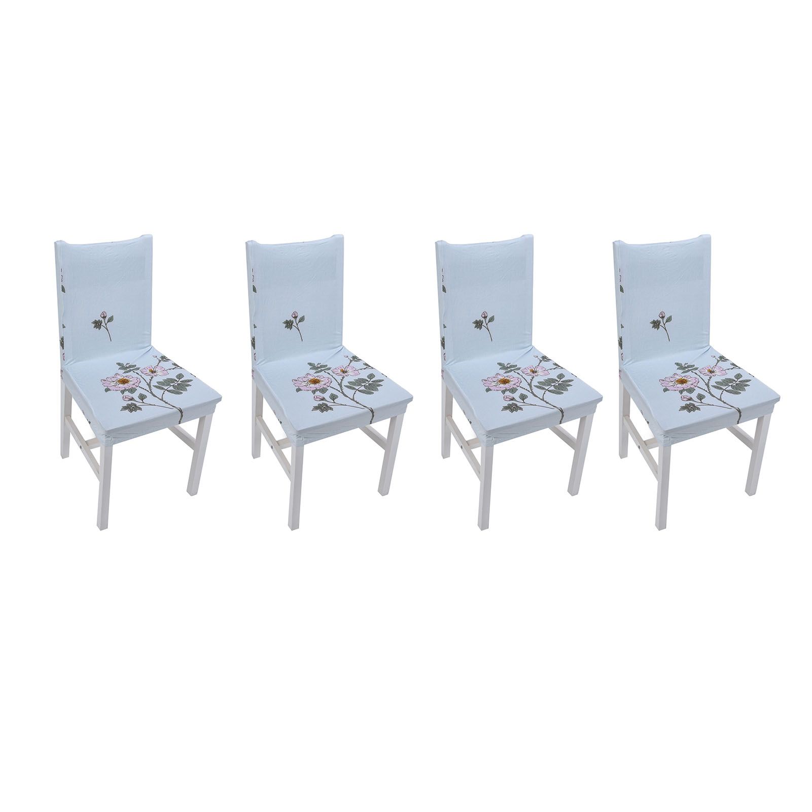 4Pcs Chair Slipcover High Elasticity Stylish Elegant Design Dustproof Dining view 5