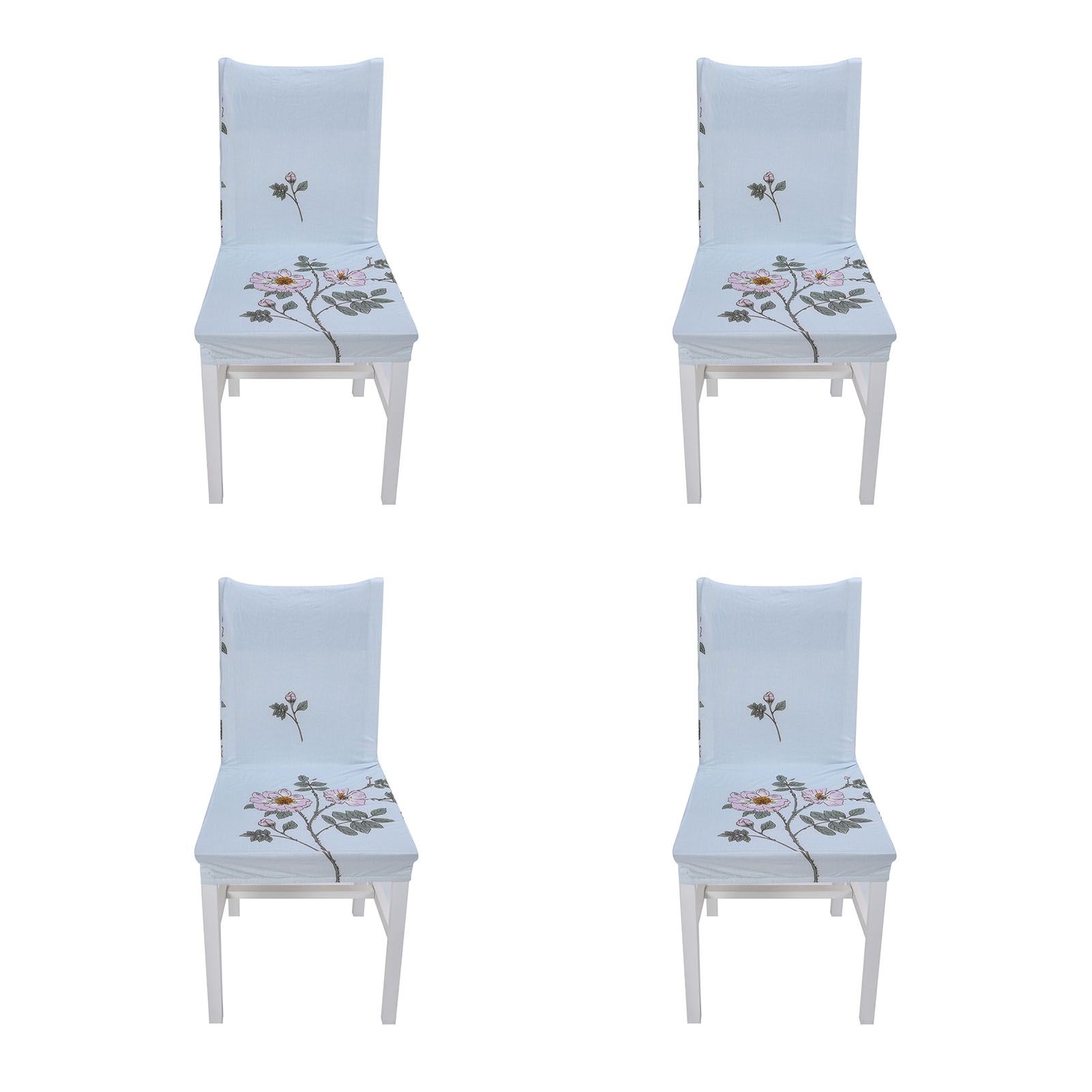 4Pcs Chair Slipcover High Elasticity Stylish Elegant Design Dustproof Dining view 7