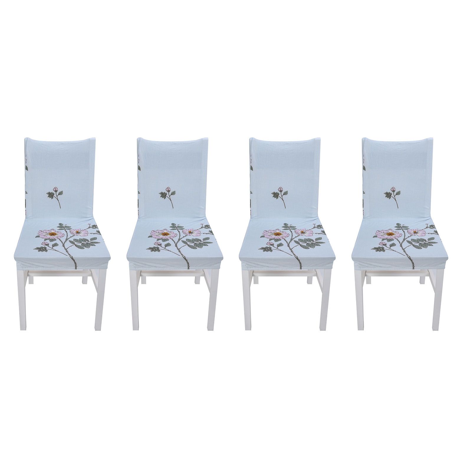4Pcs Chair Slipcover High Elasticity Stylish Elegant Design Dustproof Dining view 8