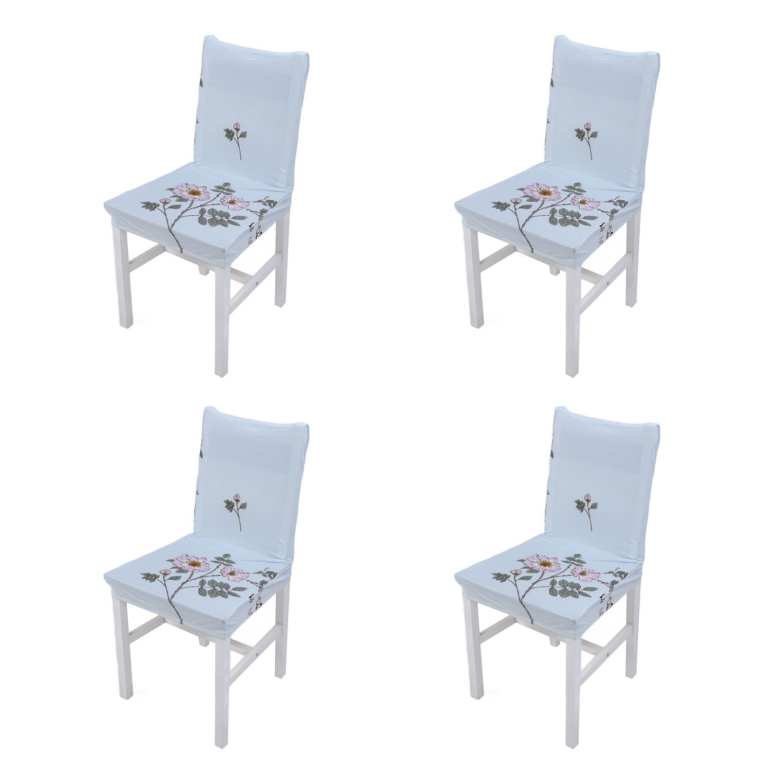 4Pcs Chair Slipcover High Elasticity Stylish Elegant Design Dustproof Dining view 9
