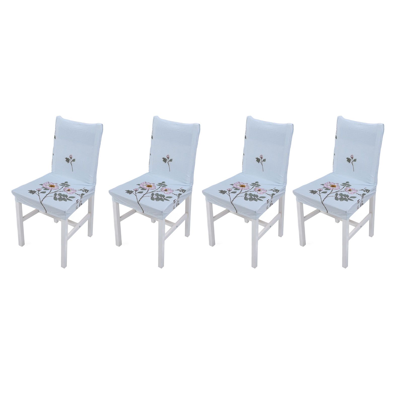 4Pcs Chair Slipcover High Elasticity Stylish Elegant Design Dustproof Dining view 10