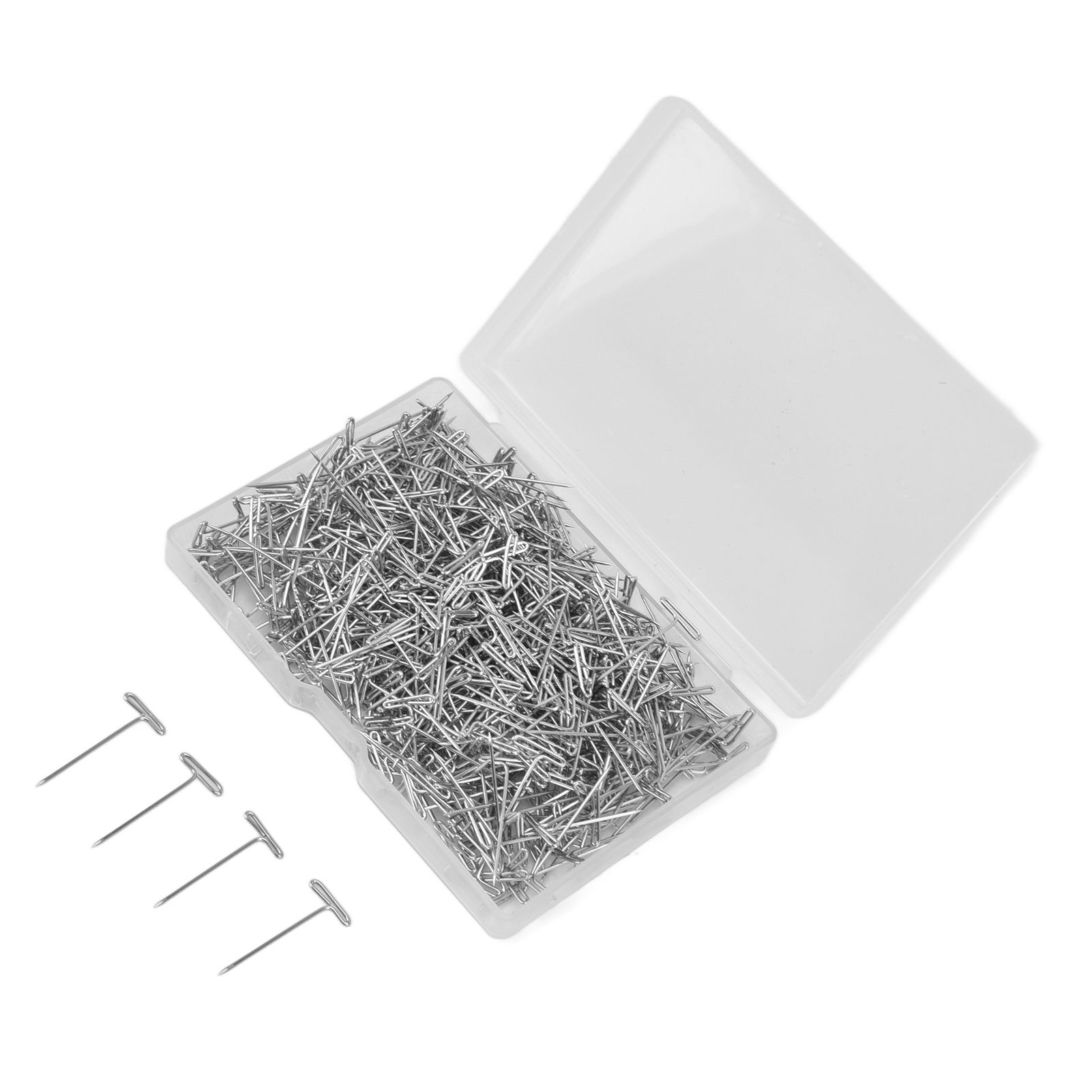 500pcs Stainless Steel T Pins 27mm/1.06in Wig T Pins T Shaped Needles with view 6