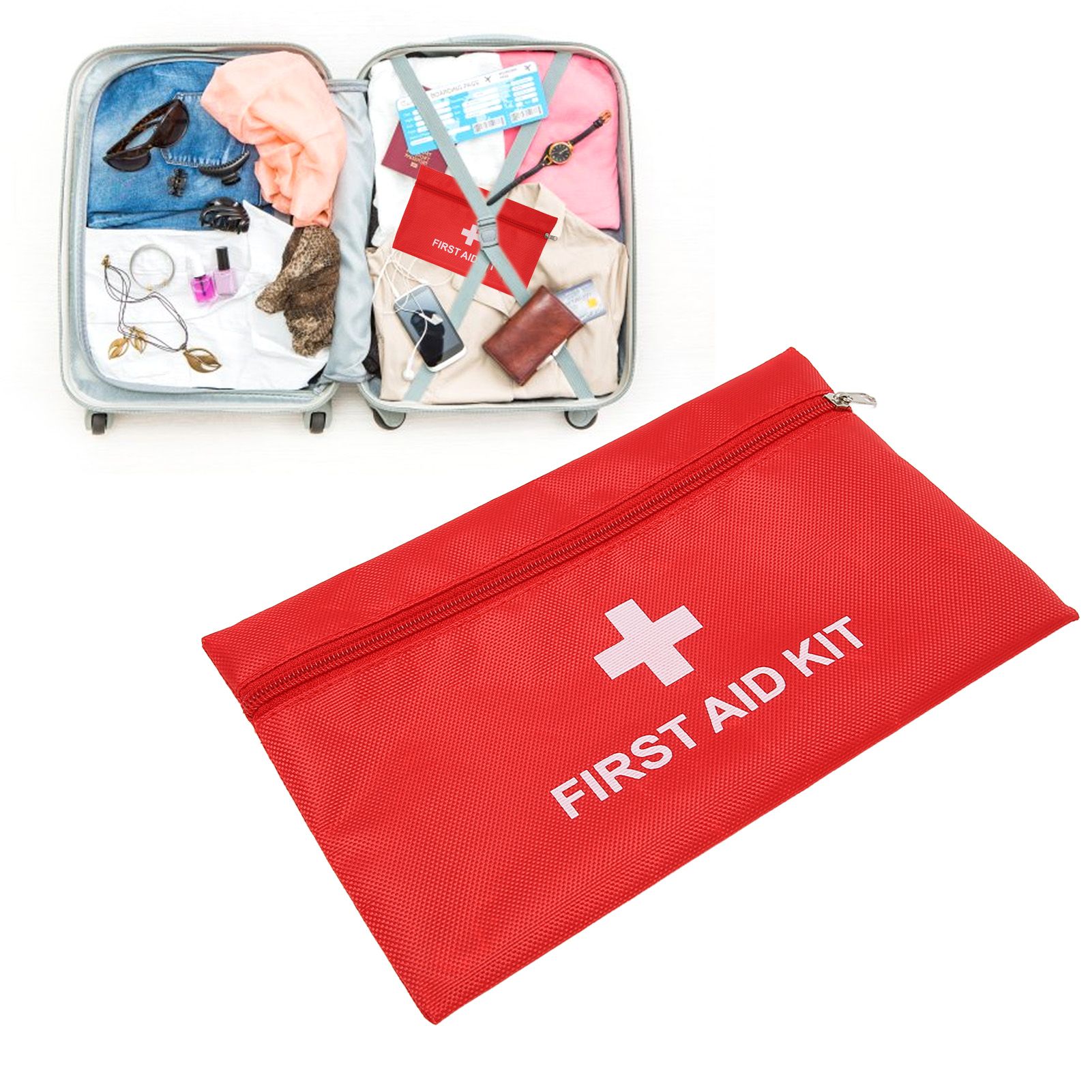 5Pcs/Set Potable Medicine Bag Empty Aid Case Rescue Pouch Waterproof Nylon Red view 12