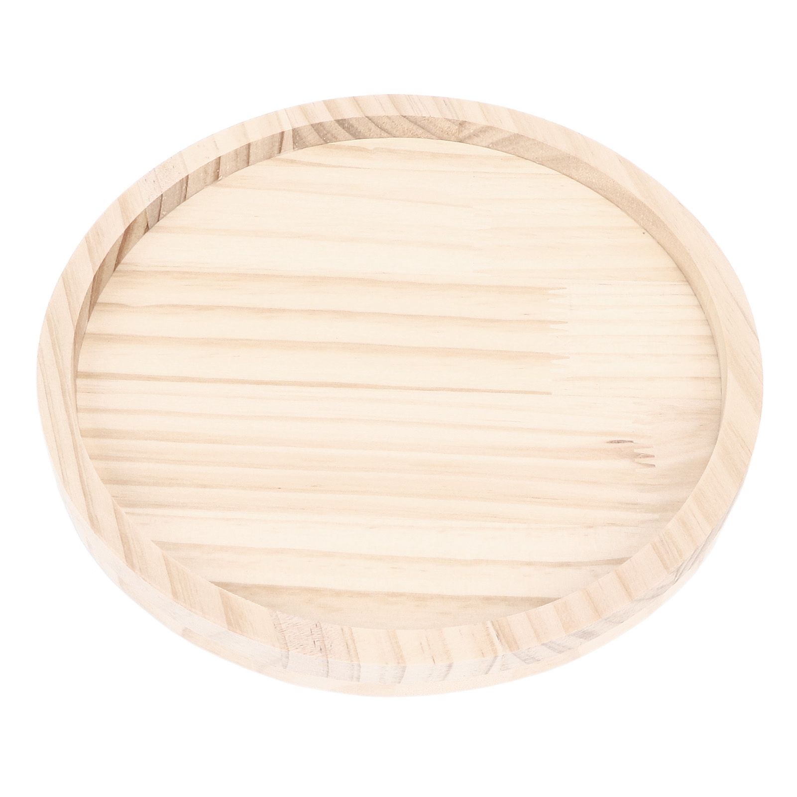 Clip On Tray Natural Bamboo 9.8in Round Home Couch Sofa Armrest Clip Tray view 4